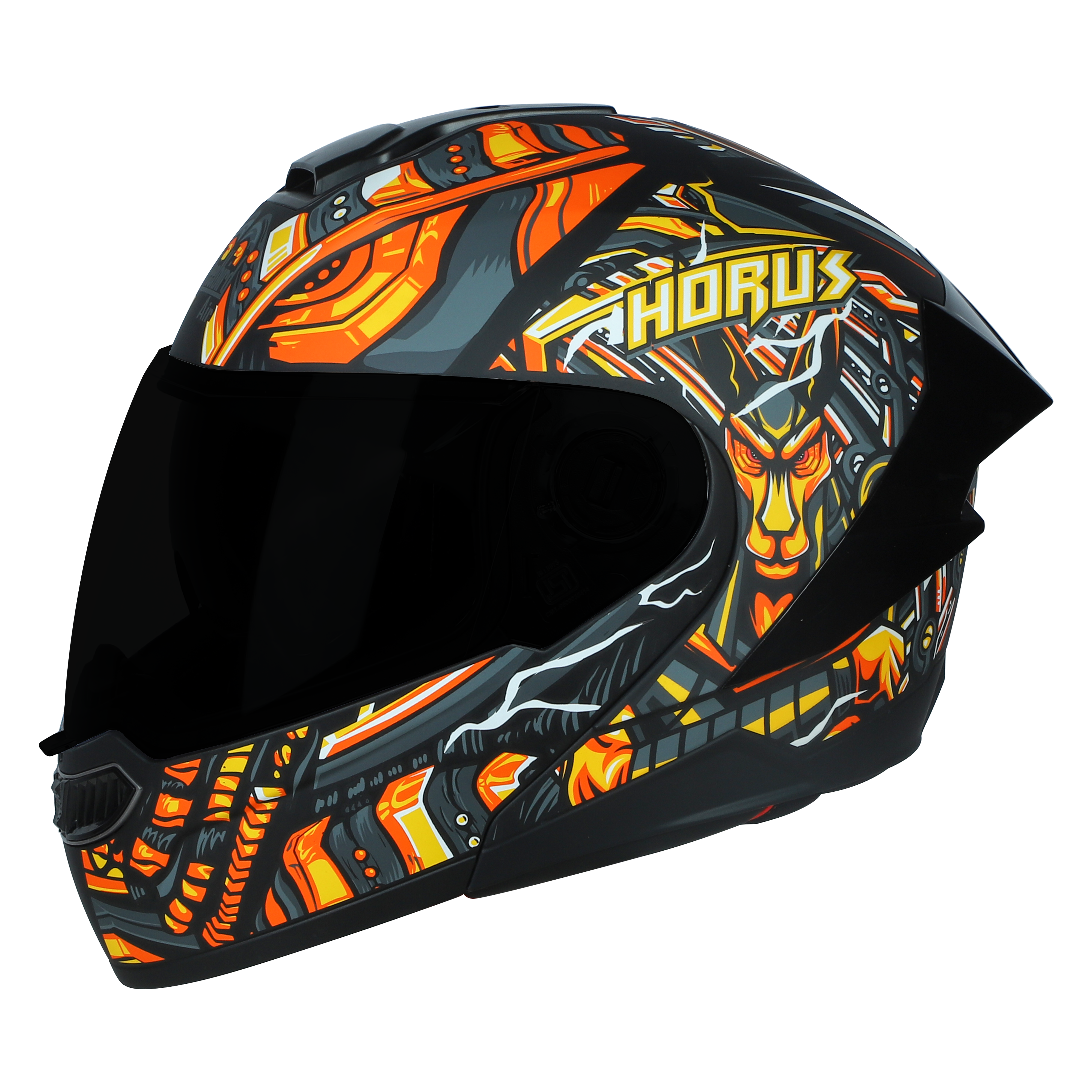 SBA-8 HORUS GLOSSY BLACK WITH ORANGE