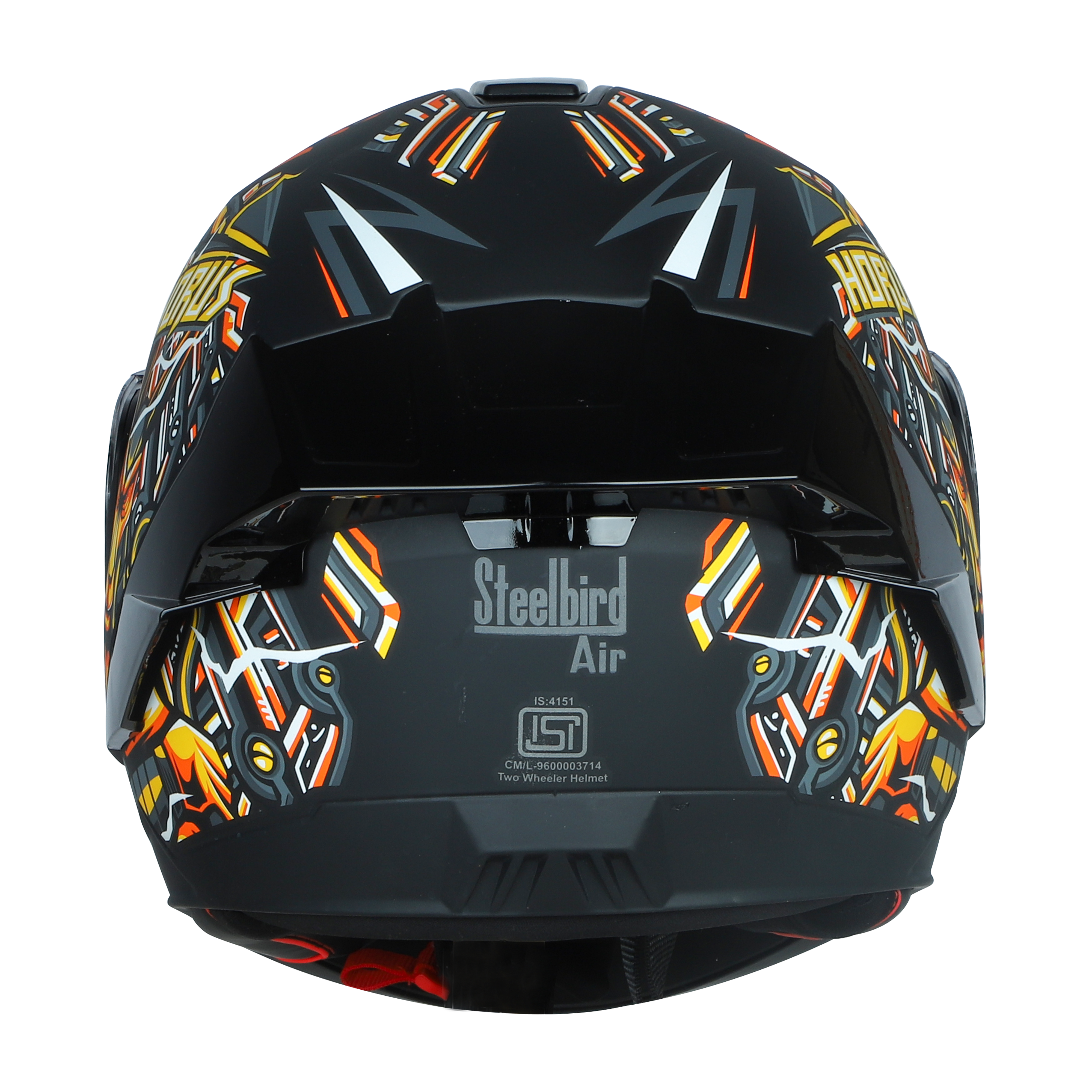 SBA-8 HORUS GLOSSY BLACK WITH ORANGE