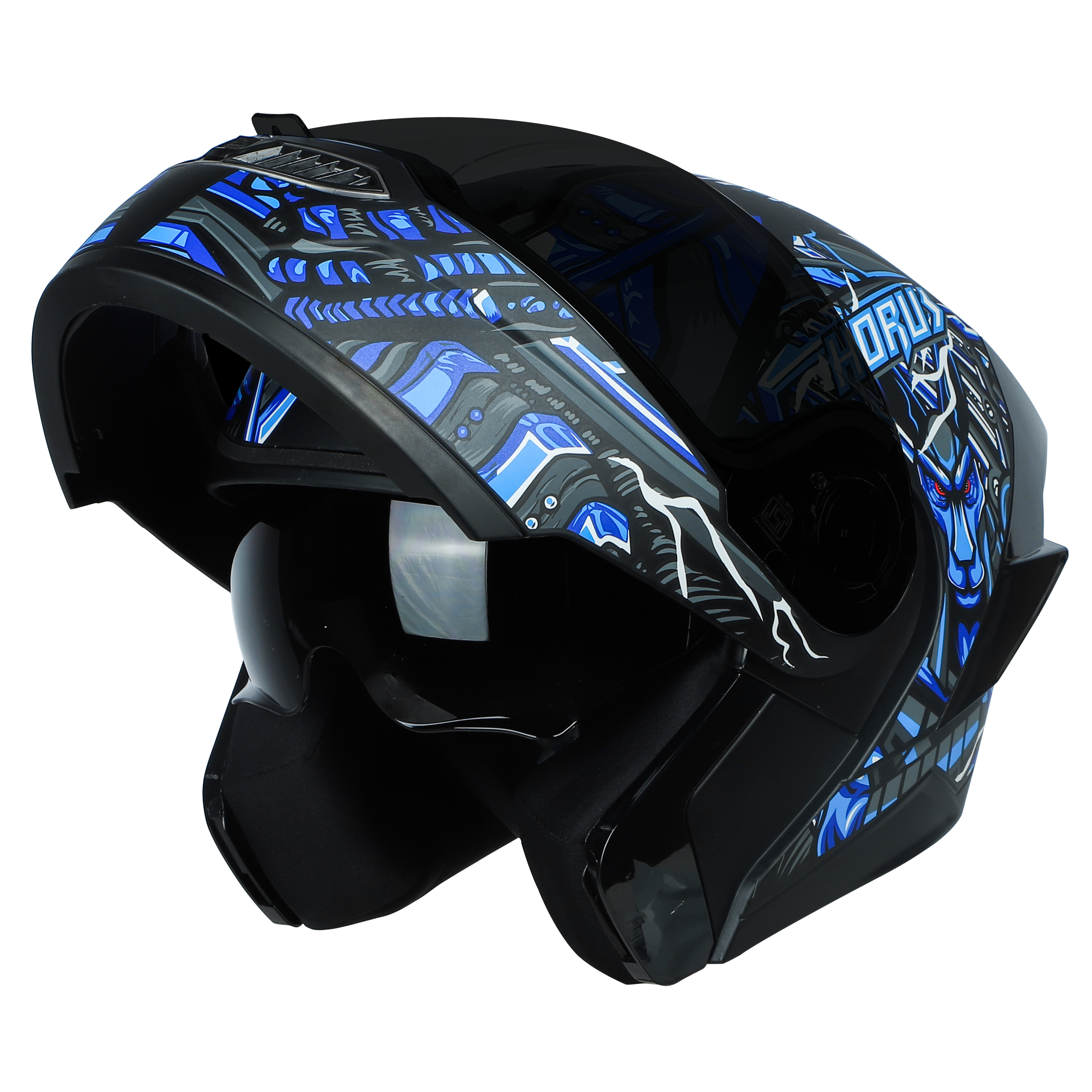 SBA-8 ISS HORUS GLOSSY BLACK WITH BLUE