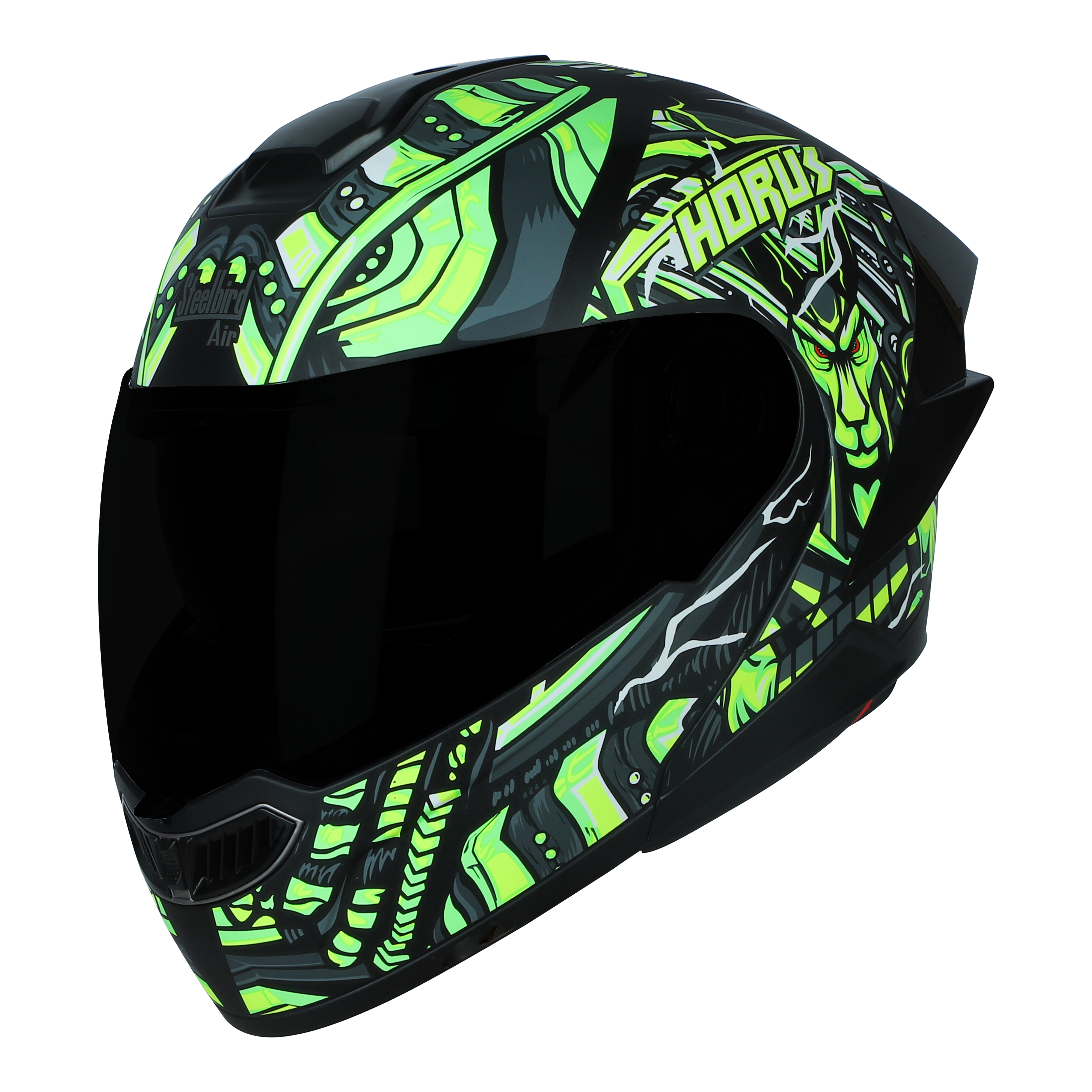 SBA-8 ISS HORUS GLOSSY BLACK WITH GREEN