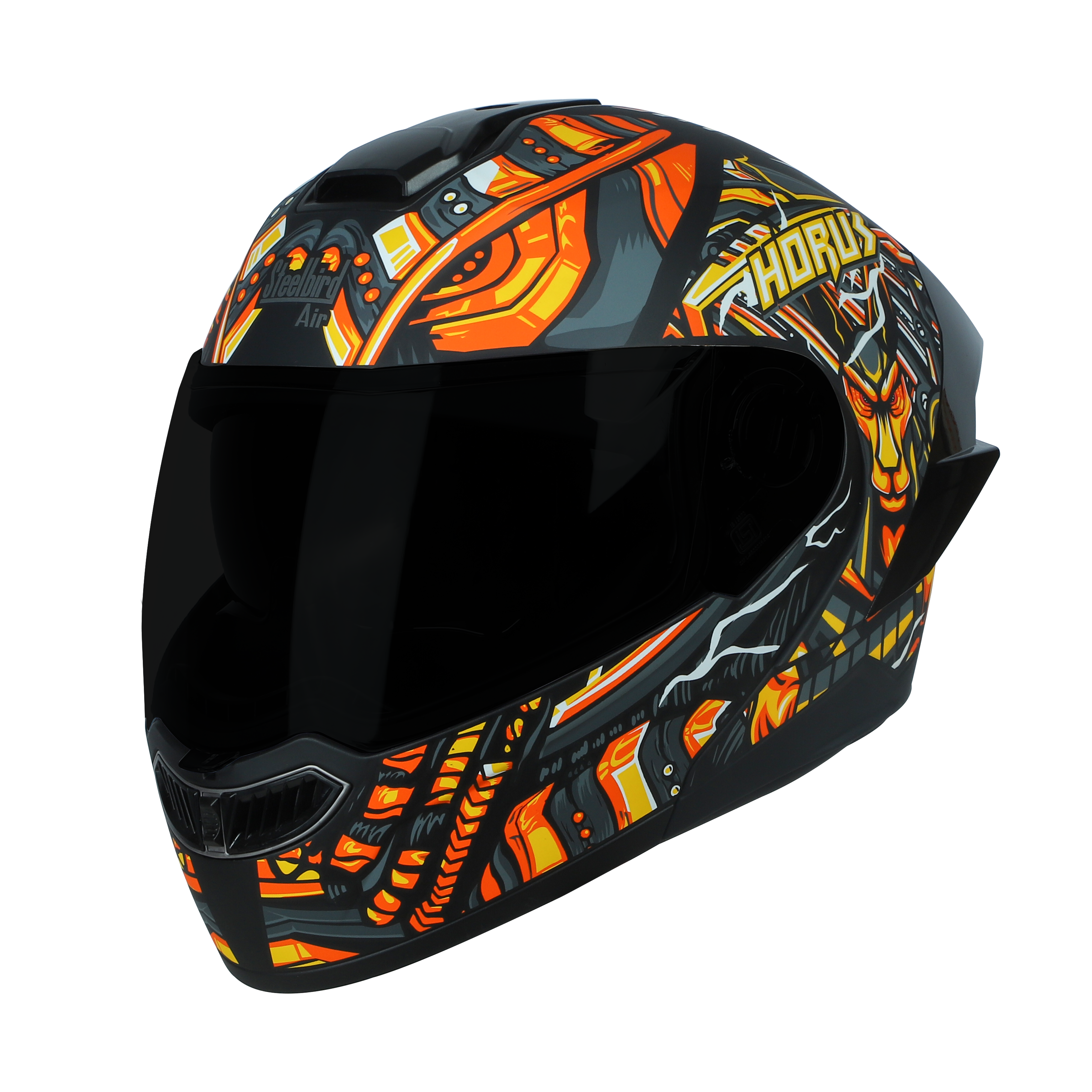 SBA-8 ISS HORUS GLOSSY BLACK WITH ORANGE