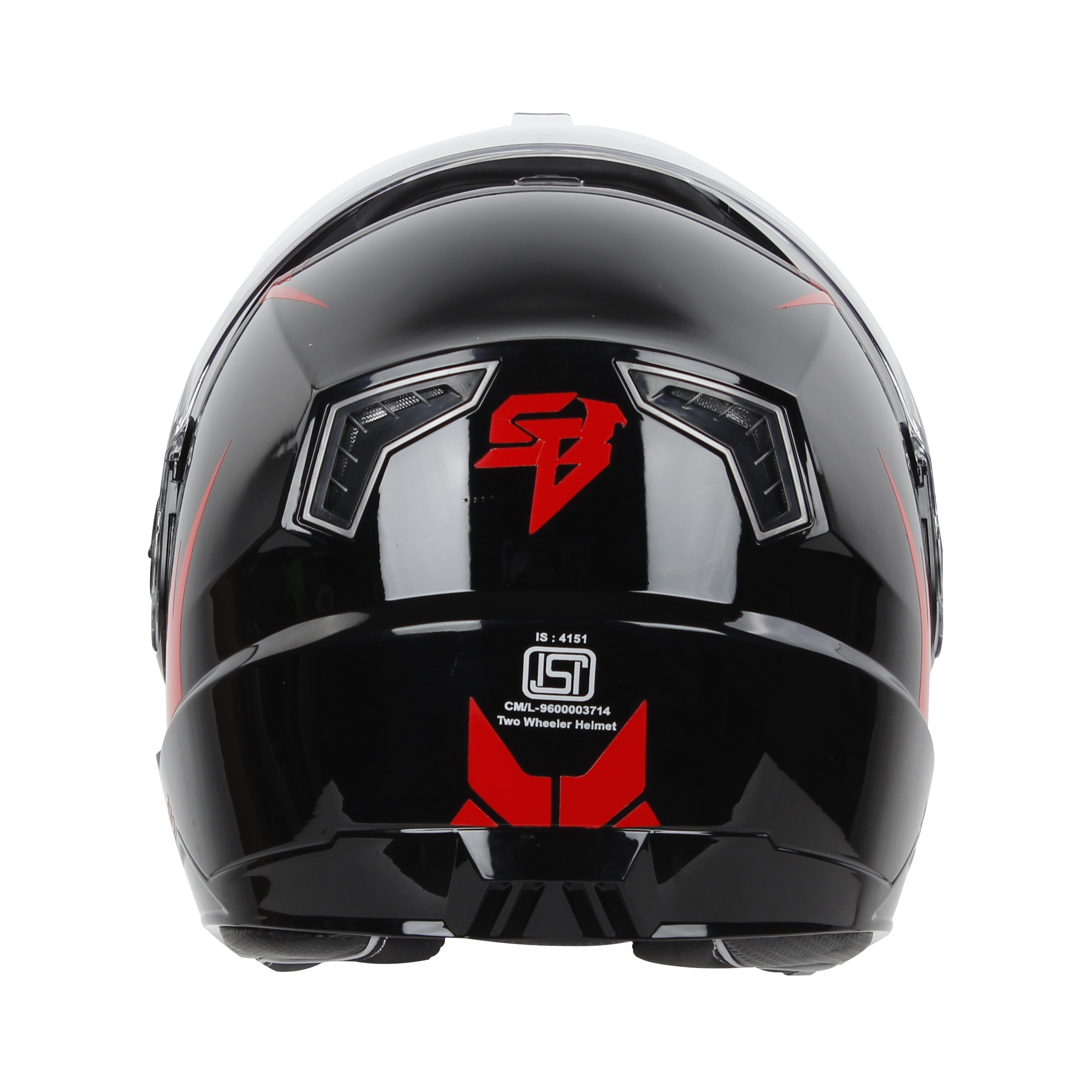 SBA-7 FLIP-UP DECAL SPARKLE MATT BLACK RED