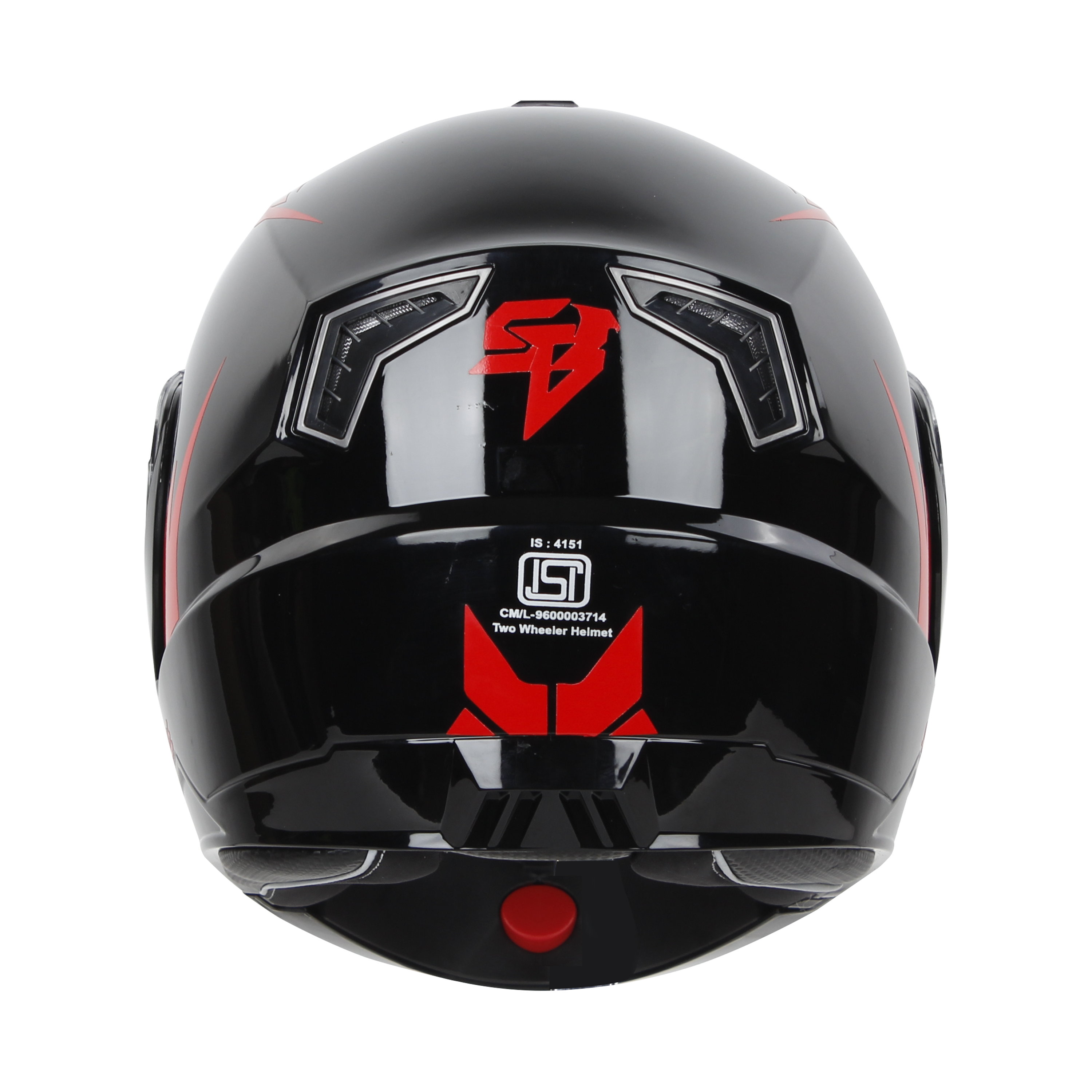 SBA-7 FLIP-UP DECAL SPARKLE MATT BLACK RED