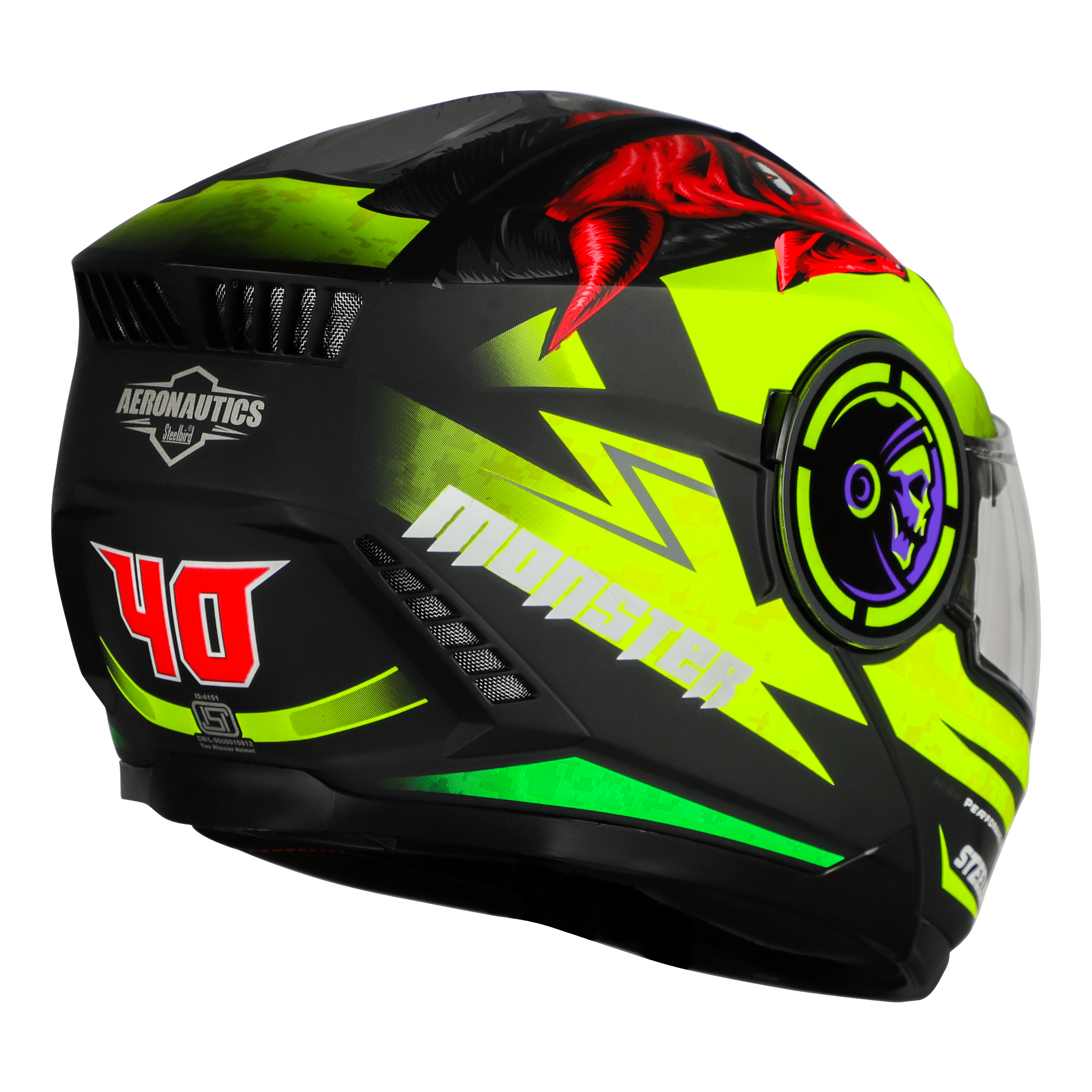 SBH-40 MONSTER ISS MAT BLACK WITH NEON