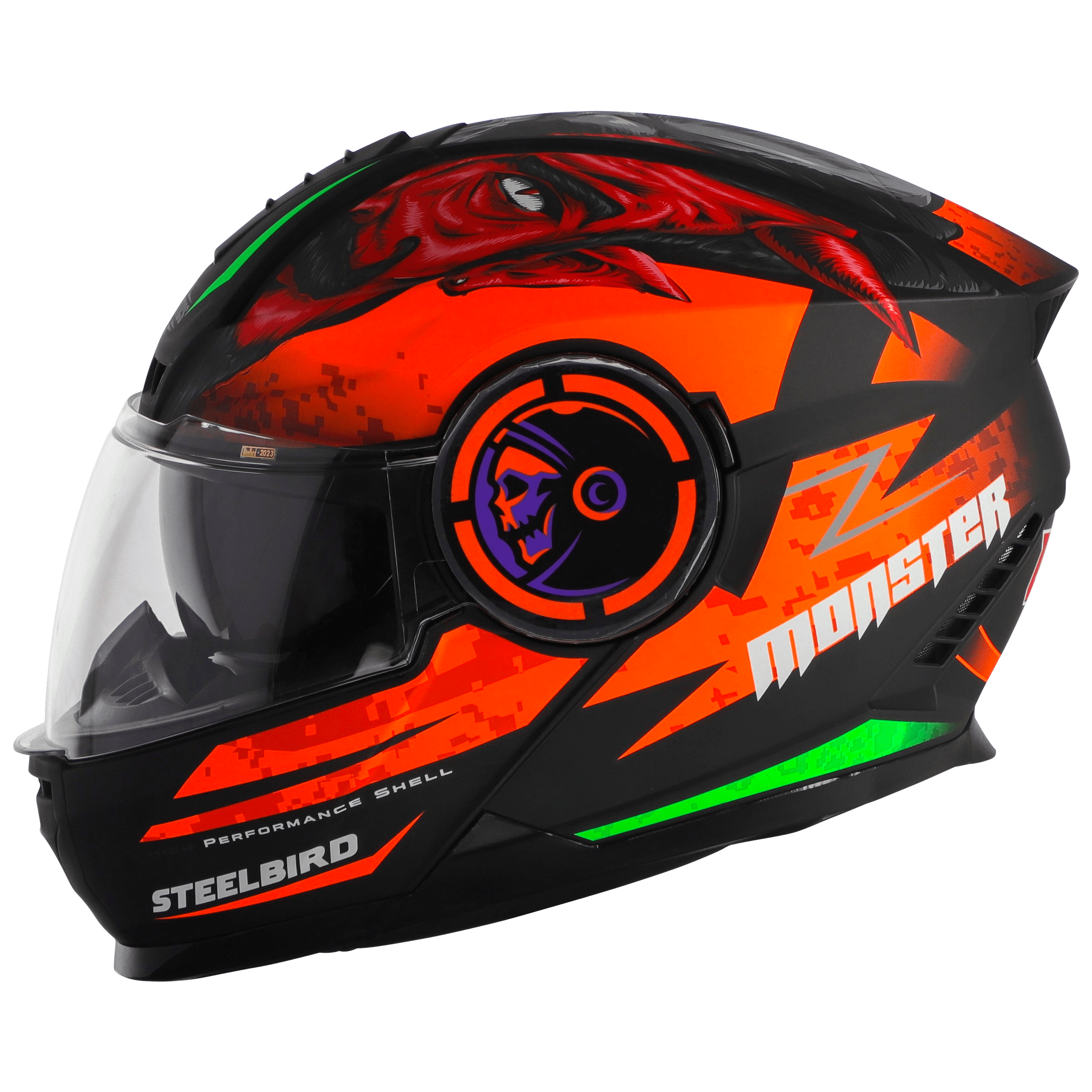 SBH-40 MONSTER ISS MAT BLACK WITH ORANGE