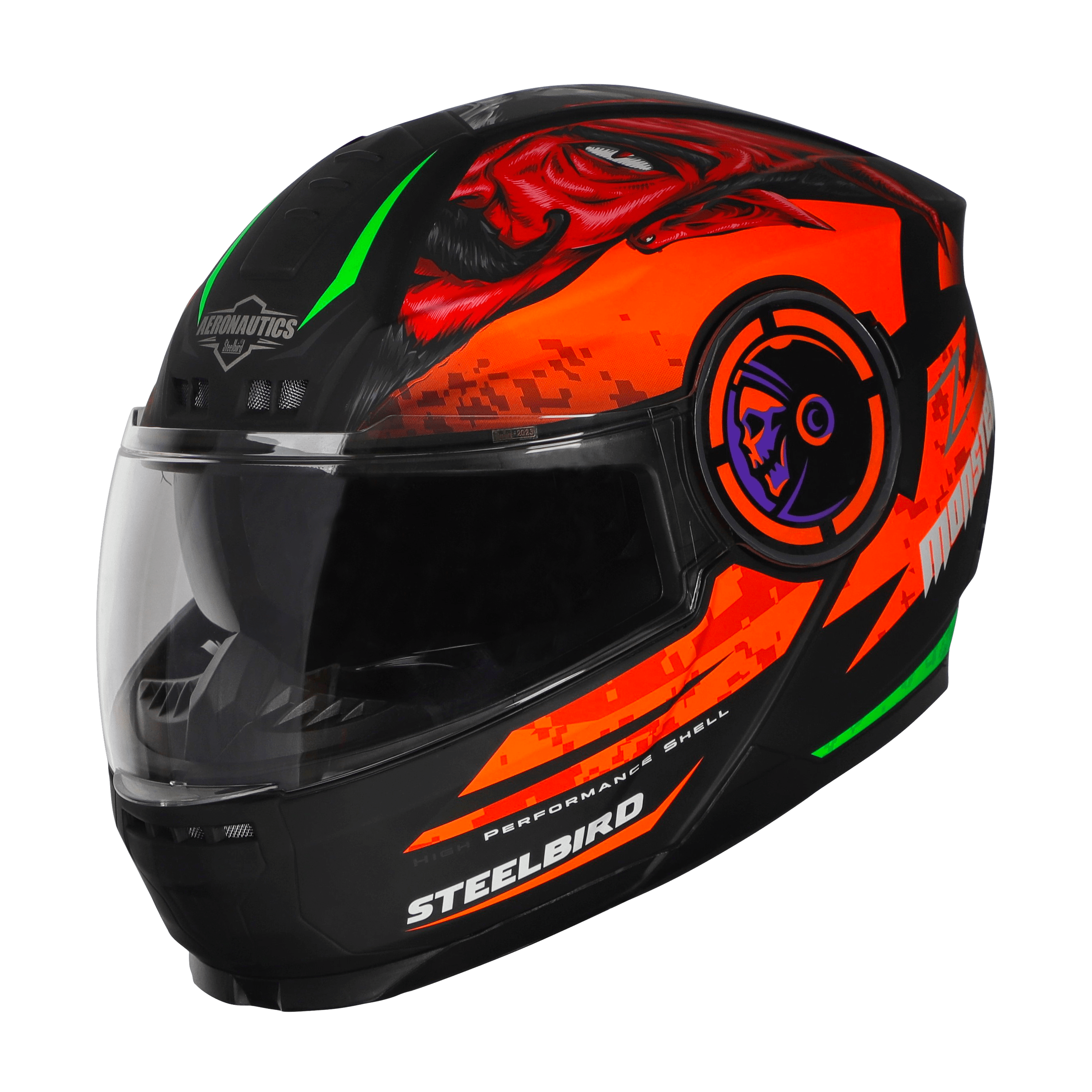 SBH-40 MONSTER ISS MAT BLACK WITH ORANGE