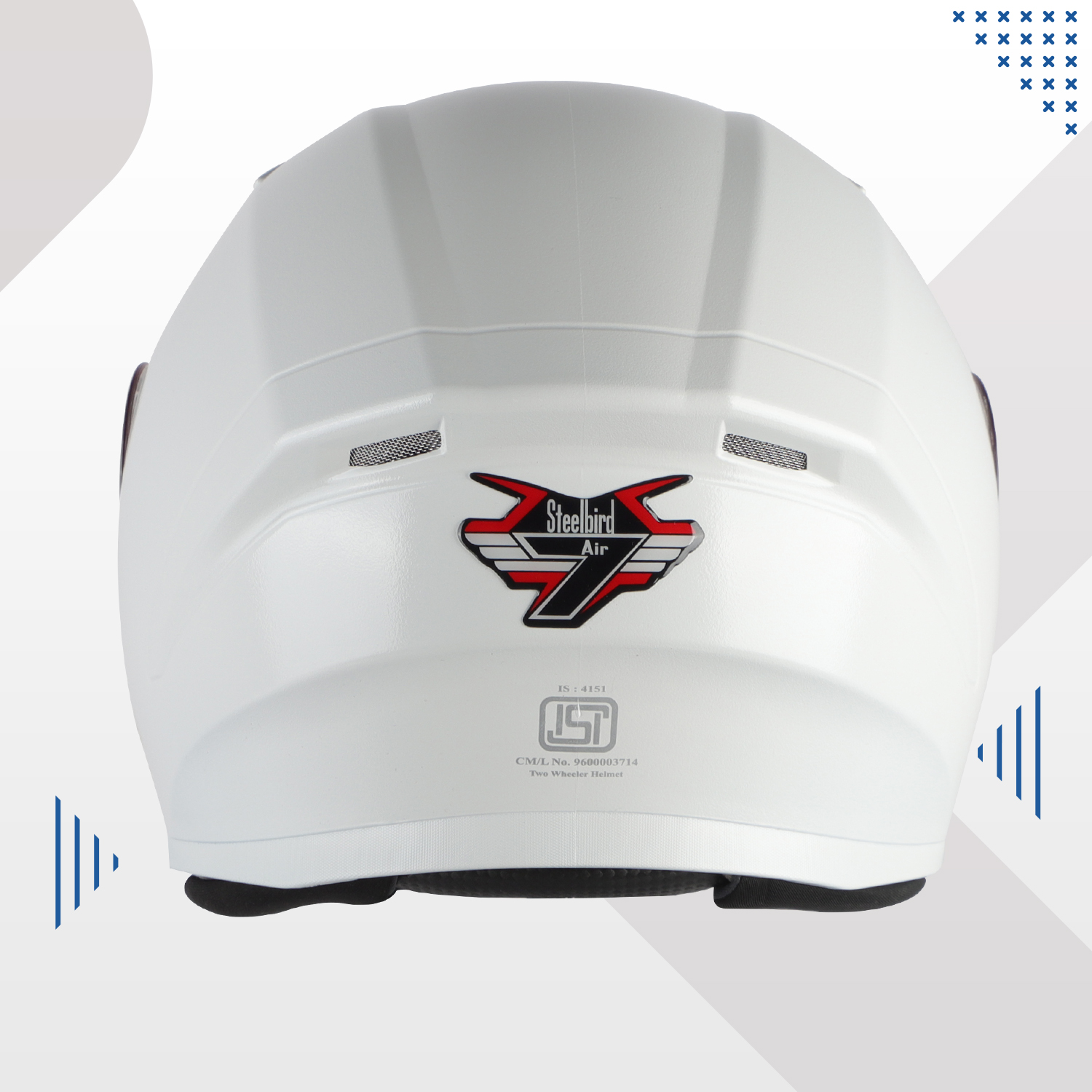 Steelbird SBA-17 7Wings ISI Certified Open Face Helmet For Men And Women With Inner Smoke Sun Shield (Dashing White With Tinted Red Visor)