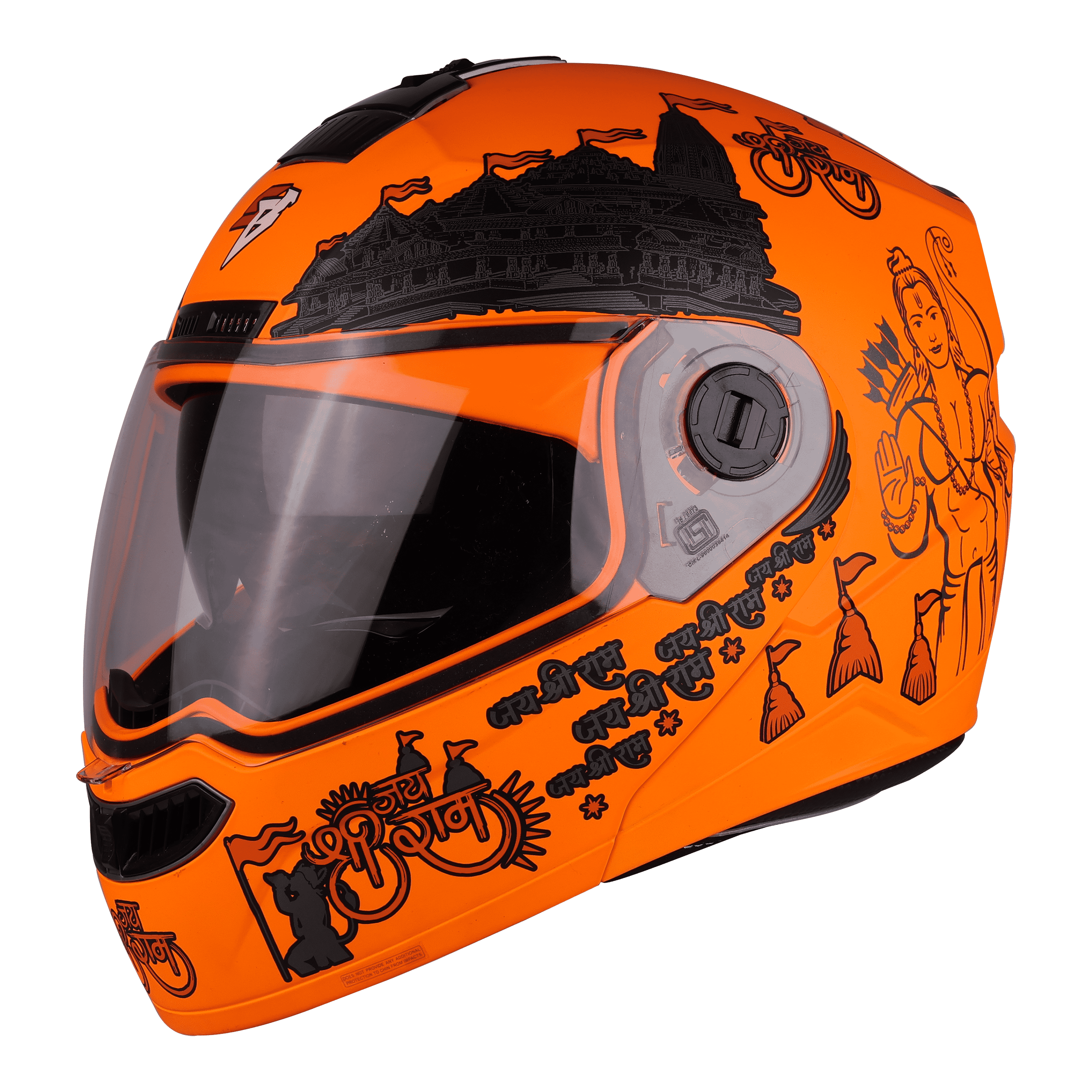 SBA-7 JAI SHREE RAM GLOSSY ORANGE BLACK 