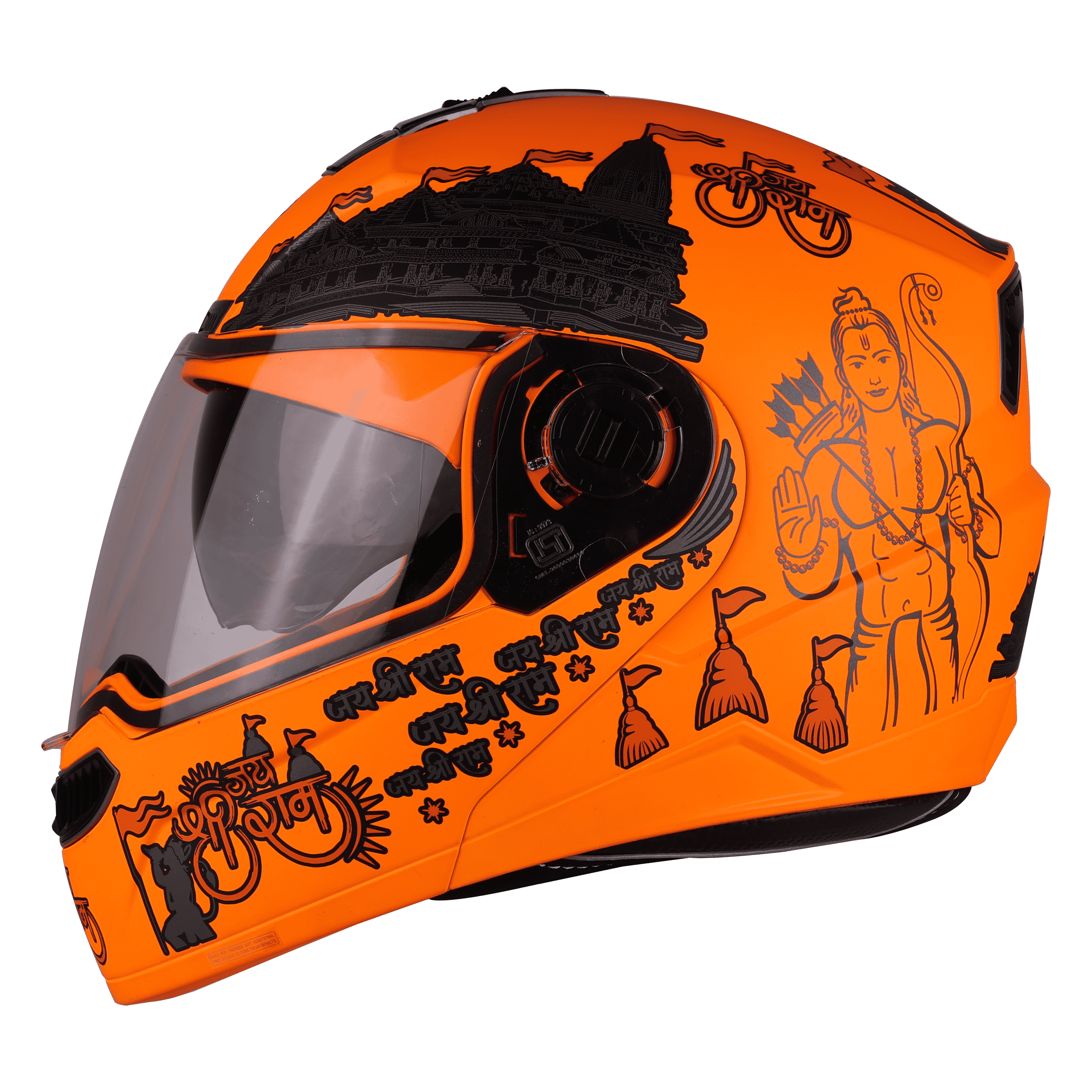 SBA-7 JAI SHREE RAM GLOSSY ORANGE BLACK 