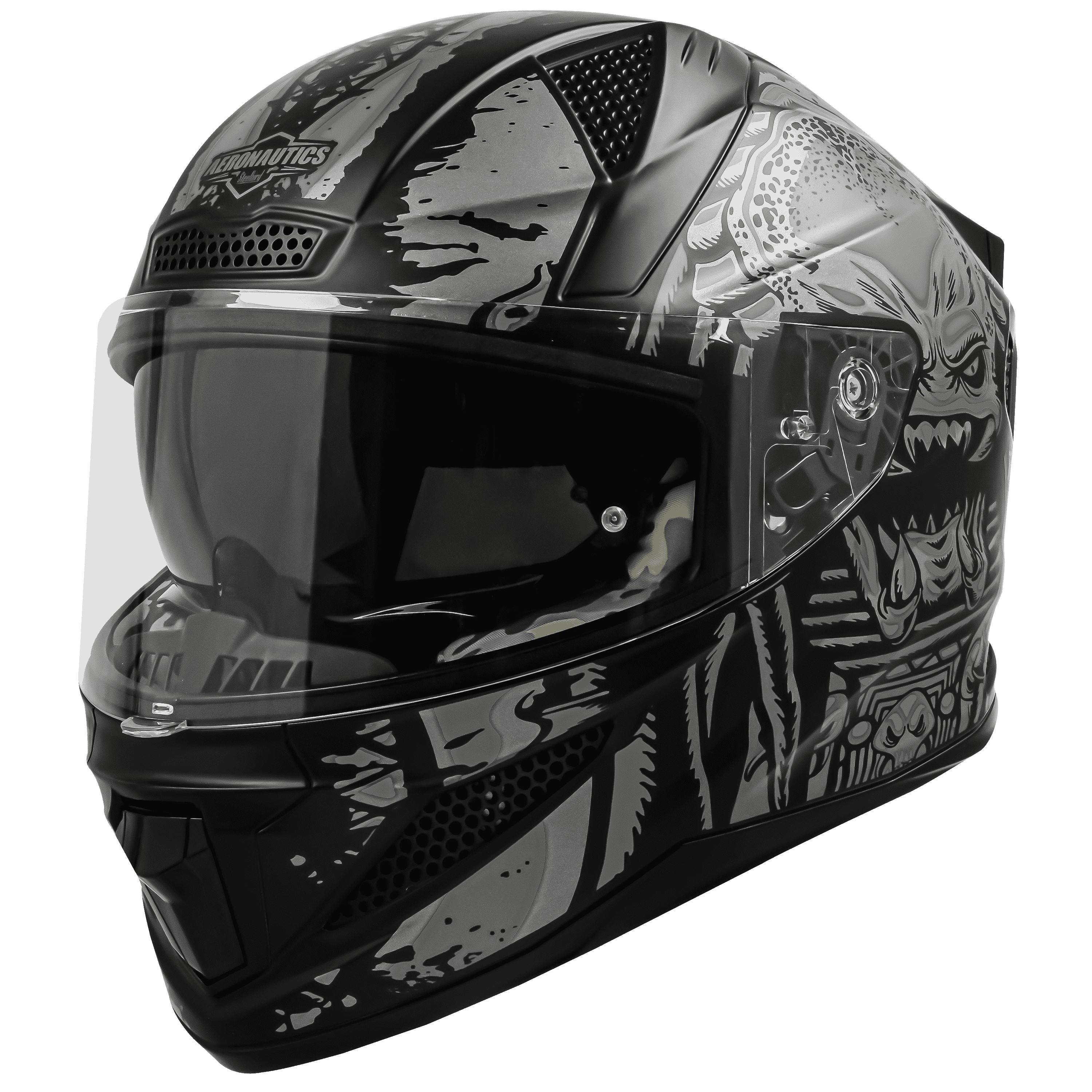 SBH-25 ISS PREDATOR GLOSSY BLACK WITH GREY 