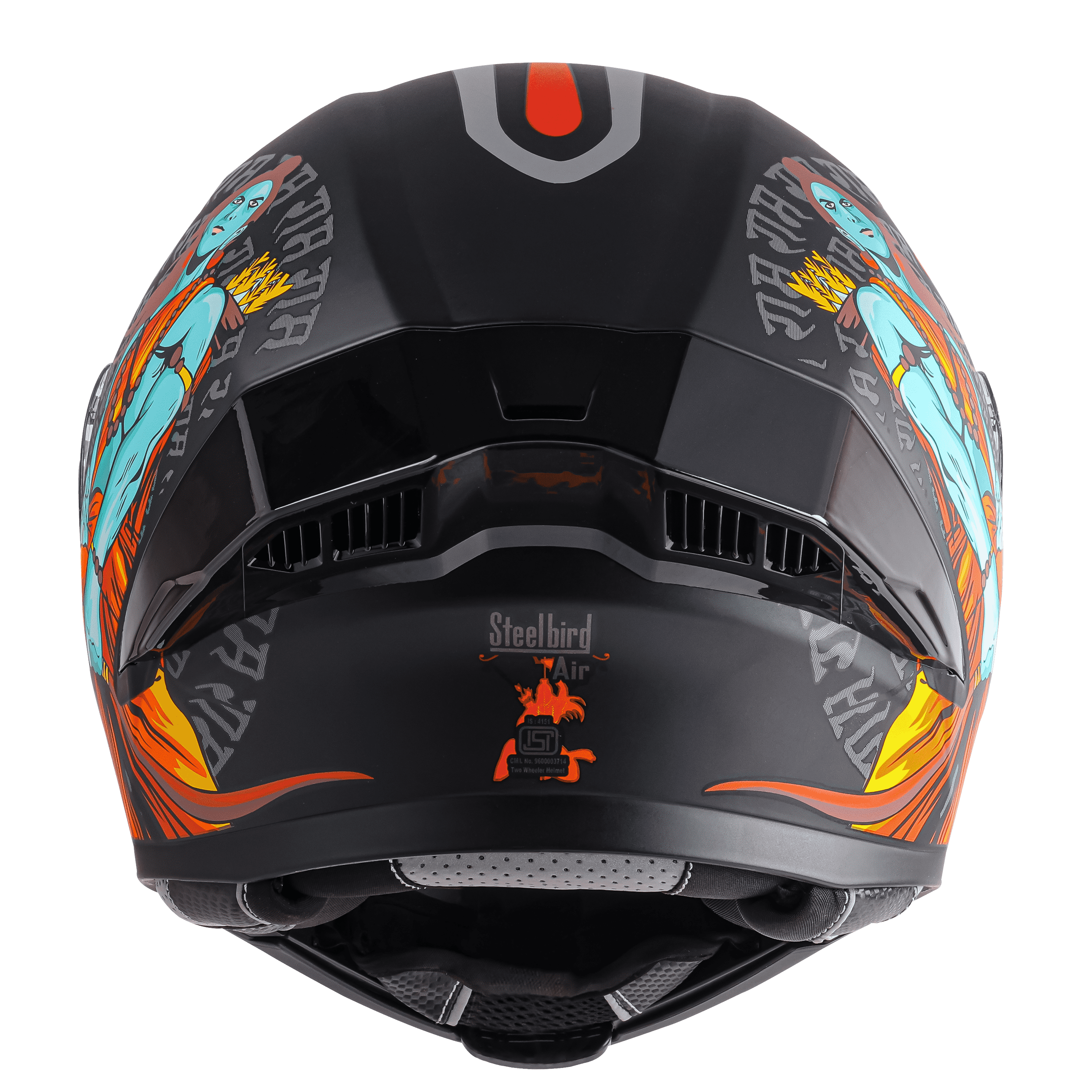 SBA-20 ISS JAI SHREE RAM GLOSSY BLACK ORANGE 