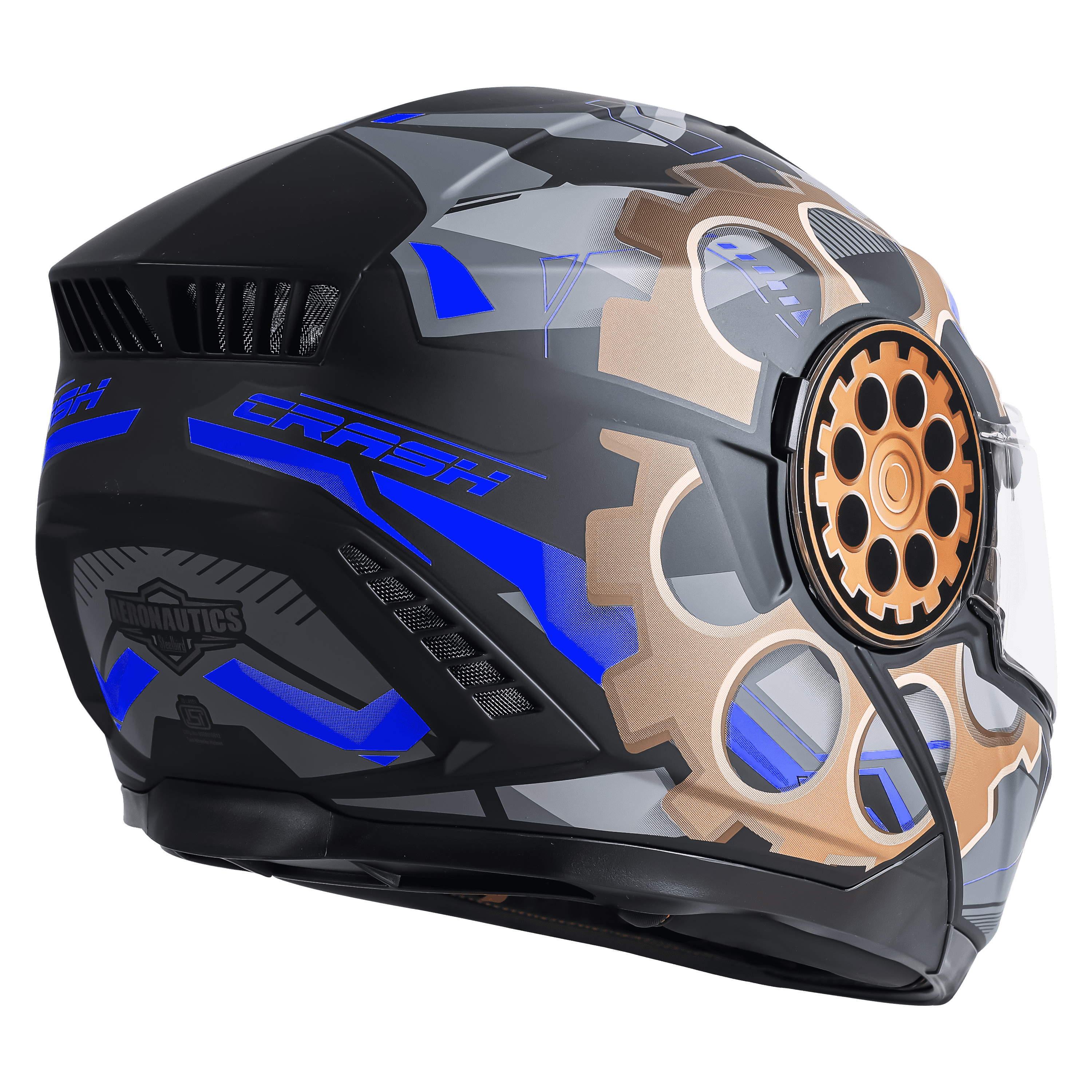 SBH-40 ROLLER CRASH GLOSSY BLACK WITH BLUE