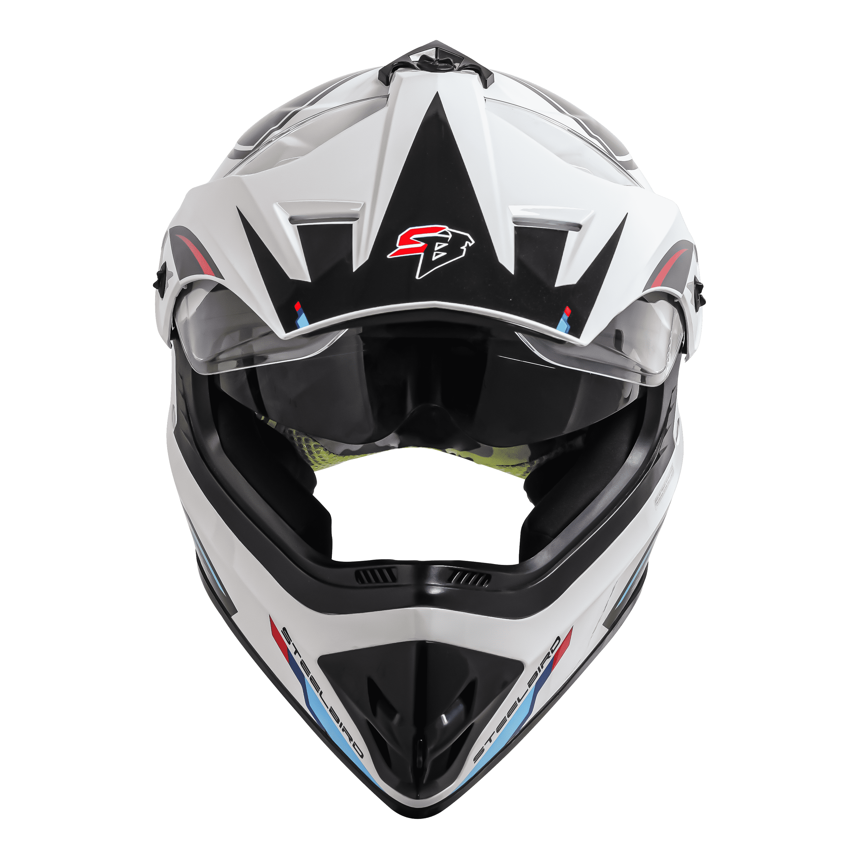 SBH-13 ISS RACER GLOSSY WHITE WITH RED