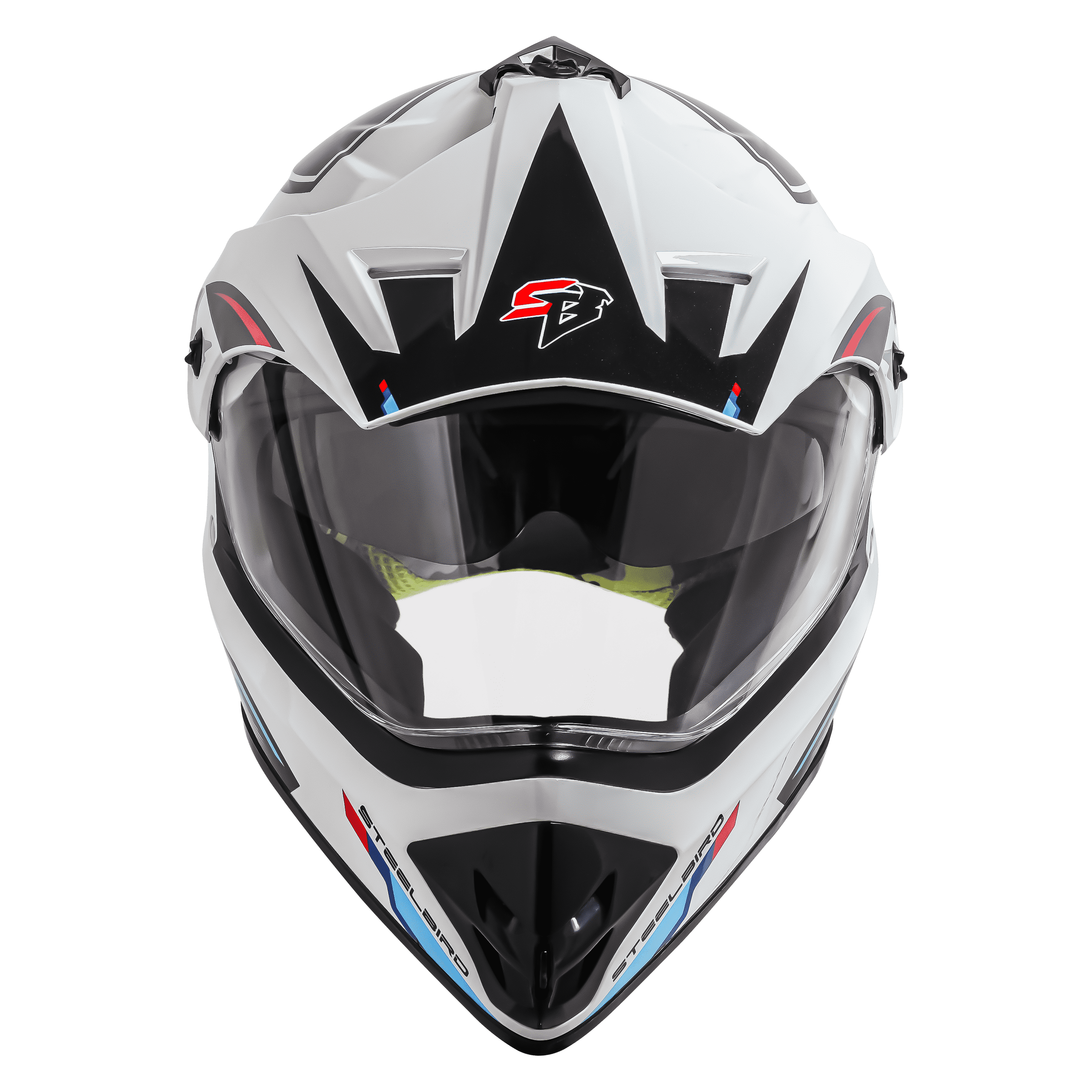 SBH-13 ISS RACER GLOSSY WHITE WITH RED