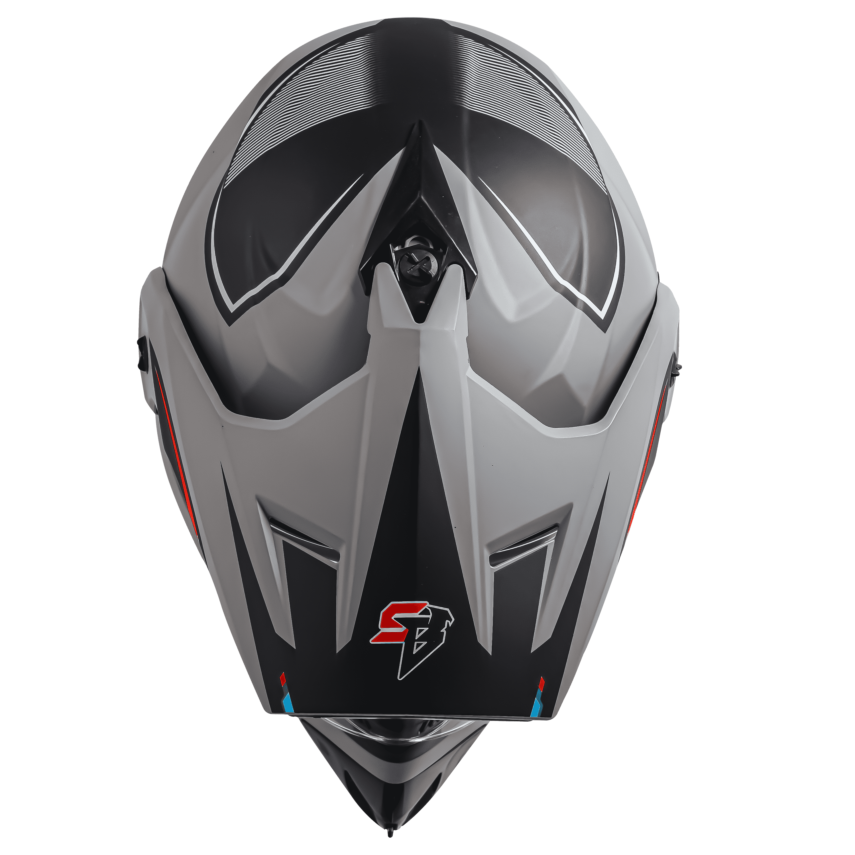 SBH-13 RACER GLOSSY TITANIUM GREY WITH RED 