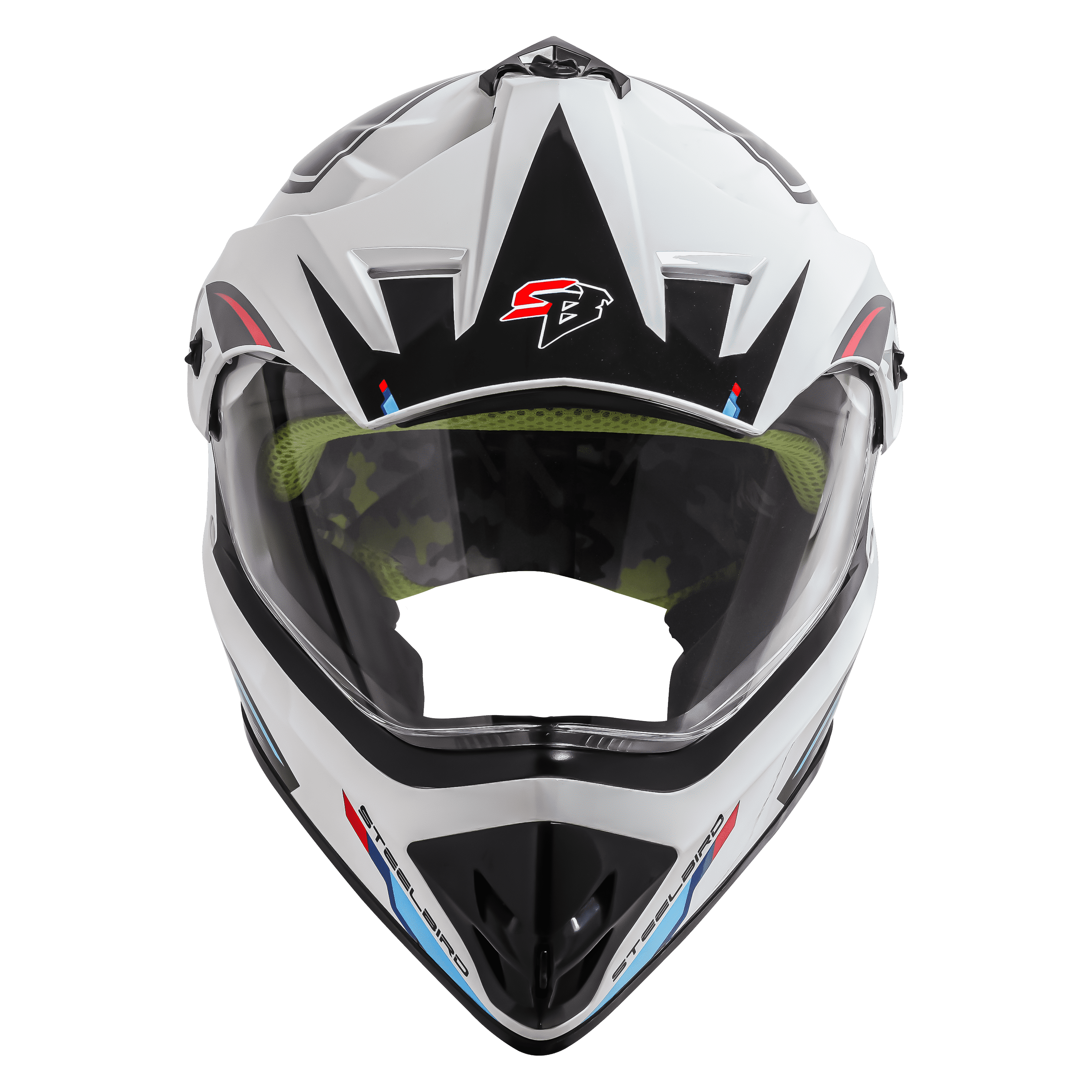 SBH-13 RACER GLOSSY WHITE WITH RED 