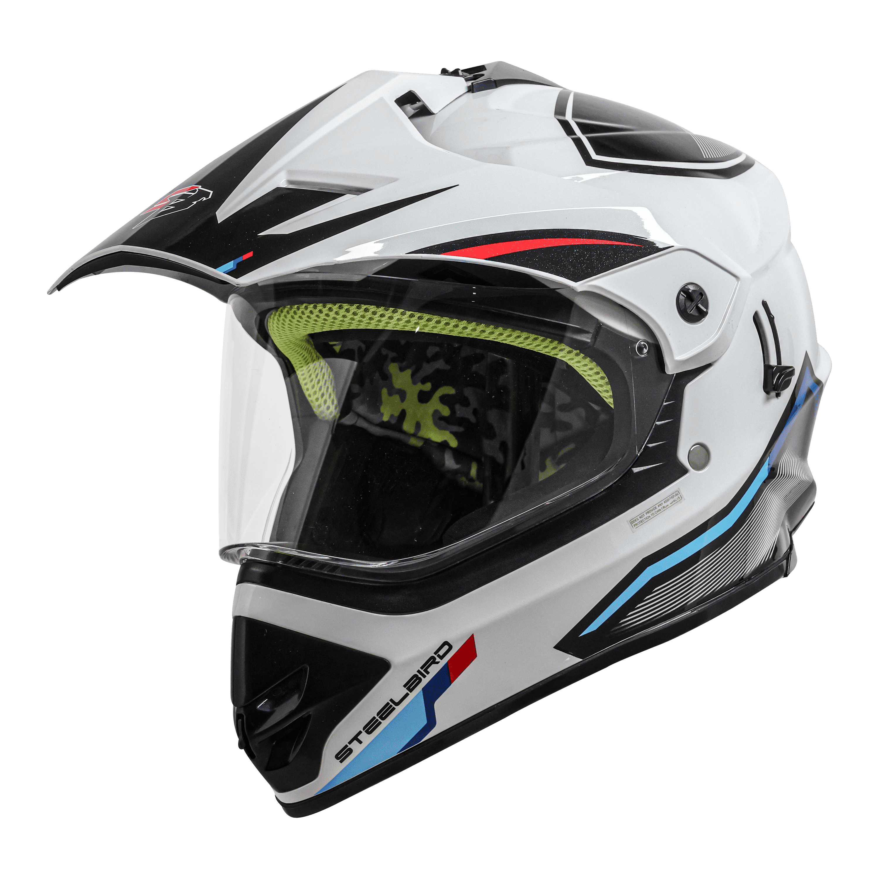 SBH-13 RACER GLOSSY WHITE WITH RED 