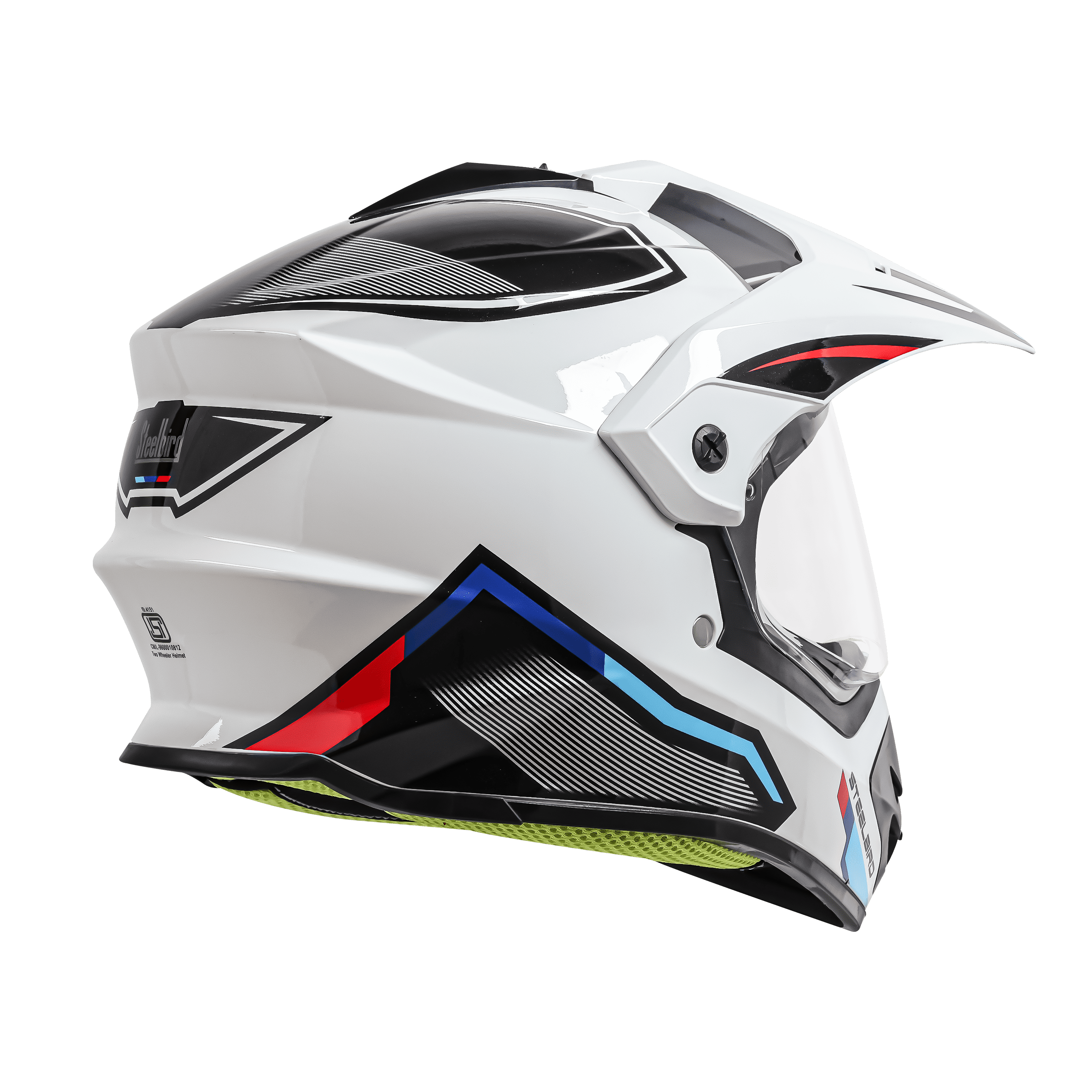 SBH-13 RACER GLOSSY WHITE WITH RED 