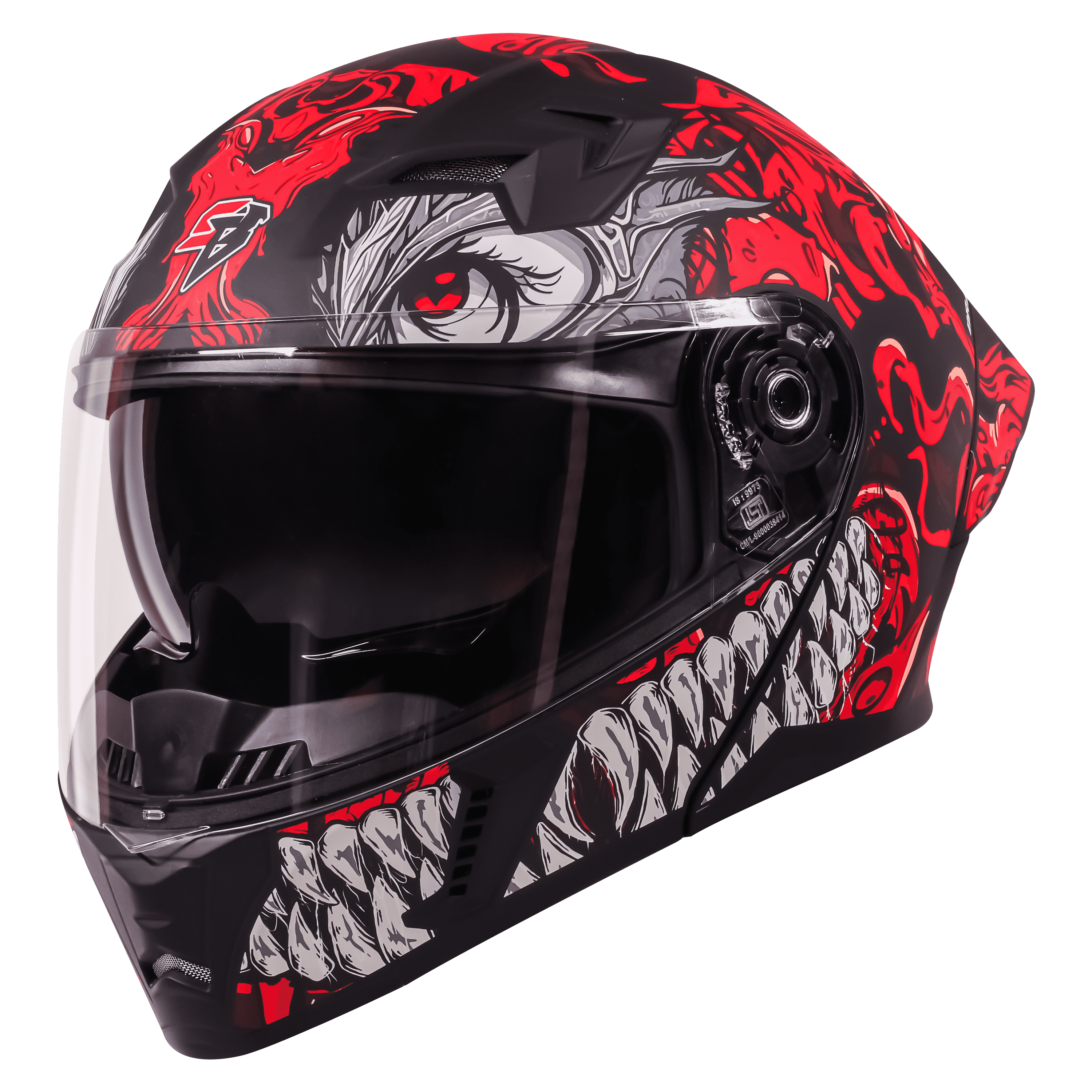 SBA-20 ISS DRACO GLOSSY BLACK WITH RED