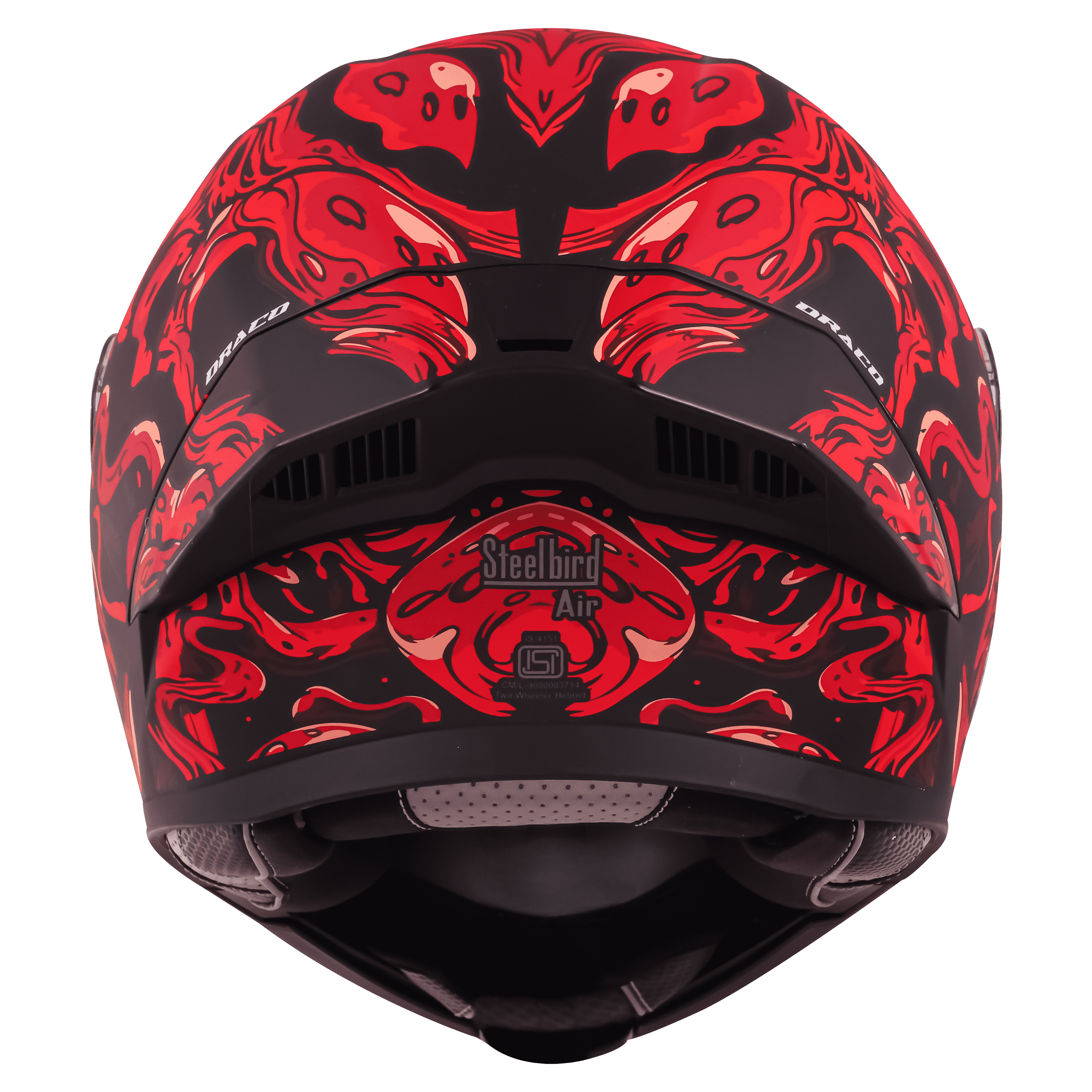 SBA-20 DRACO MAT BLACK WITH RED