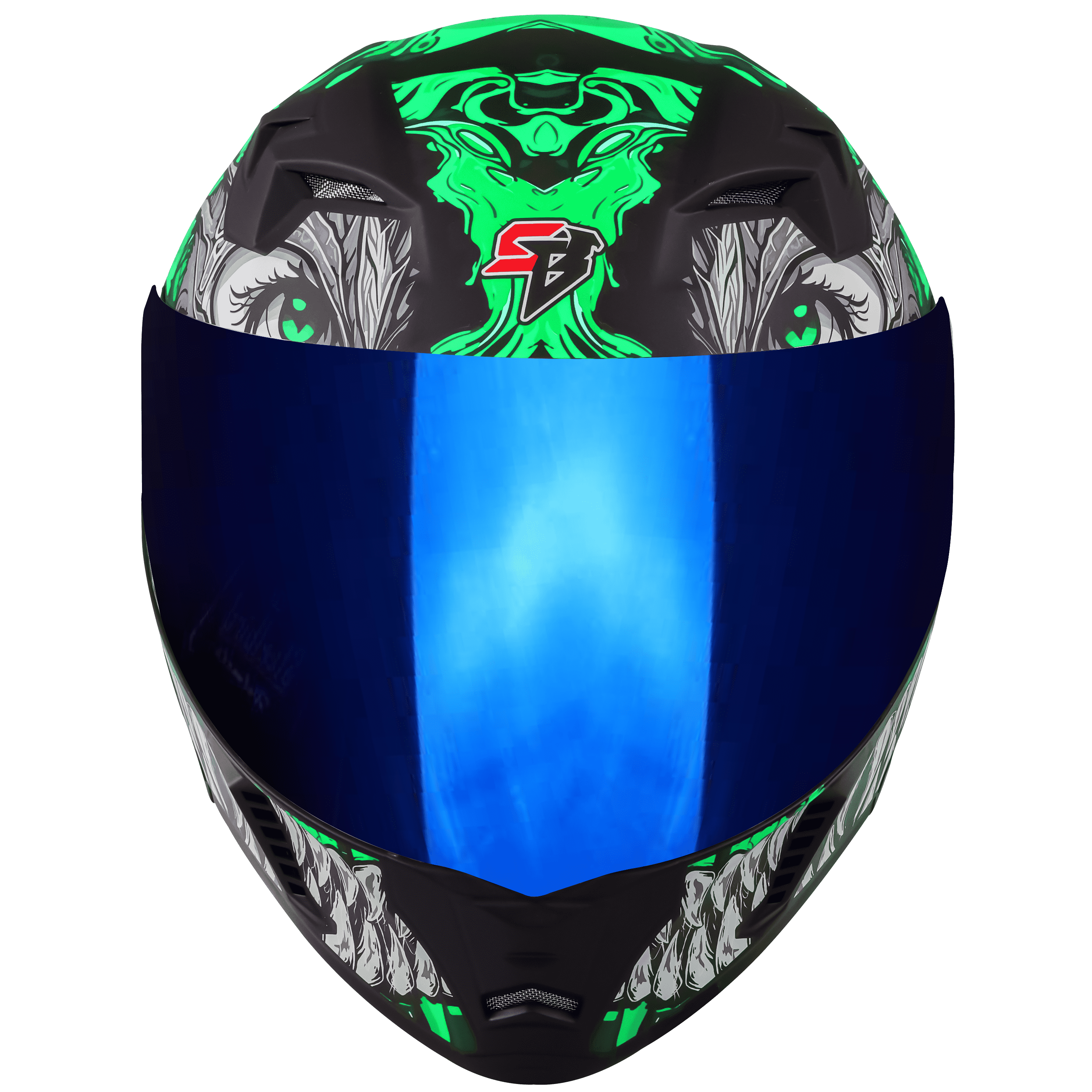 SBA-20 DRACO GLOSSY BLACK WITH GREEN