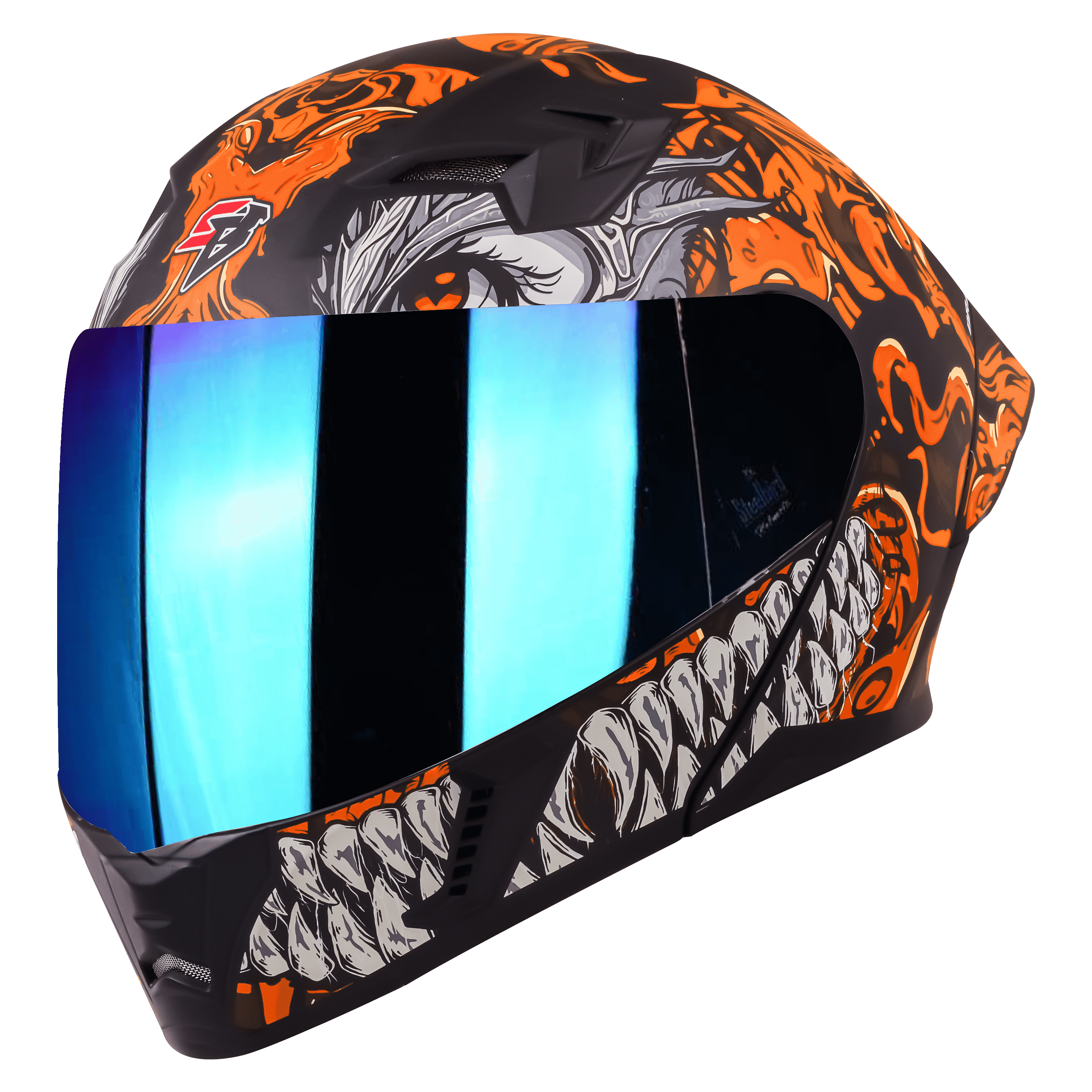 SBA-20 DRACO GLOSSY BLACK WITH ORANGE