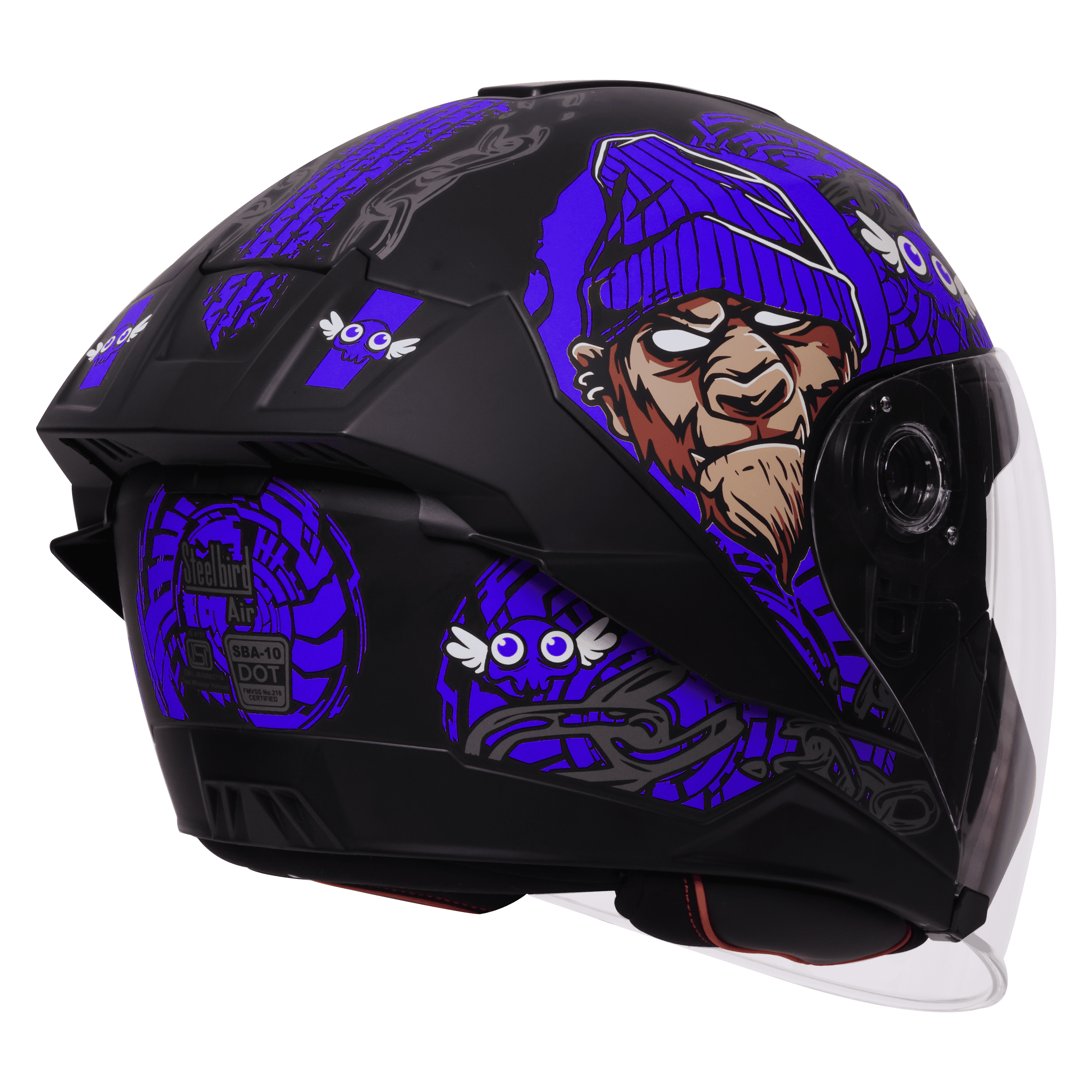 SBA-10 ISS MAD APE GLOSSY BLACK WITH BLUE 