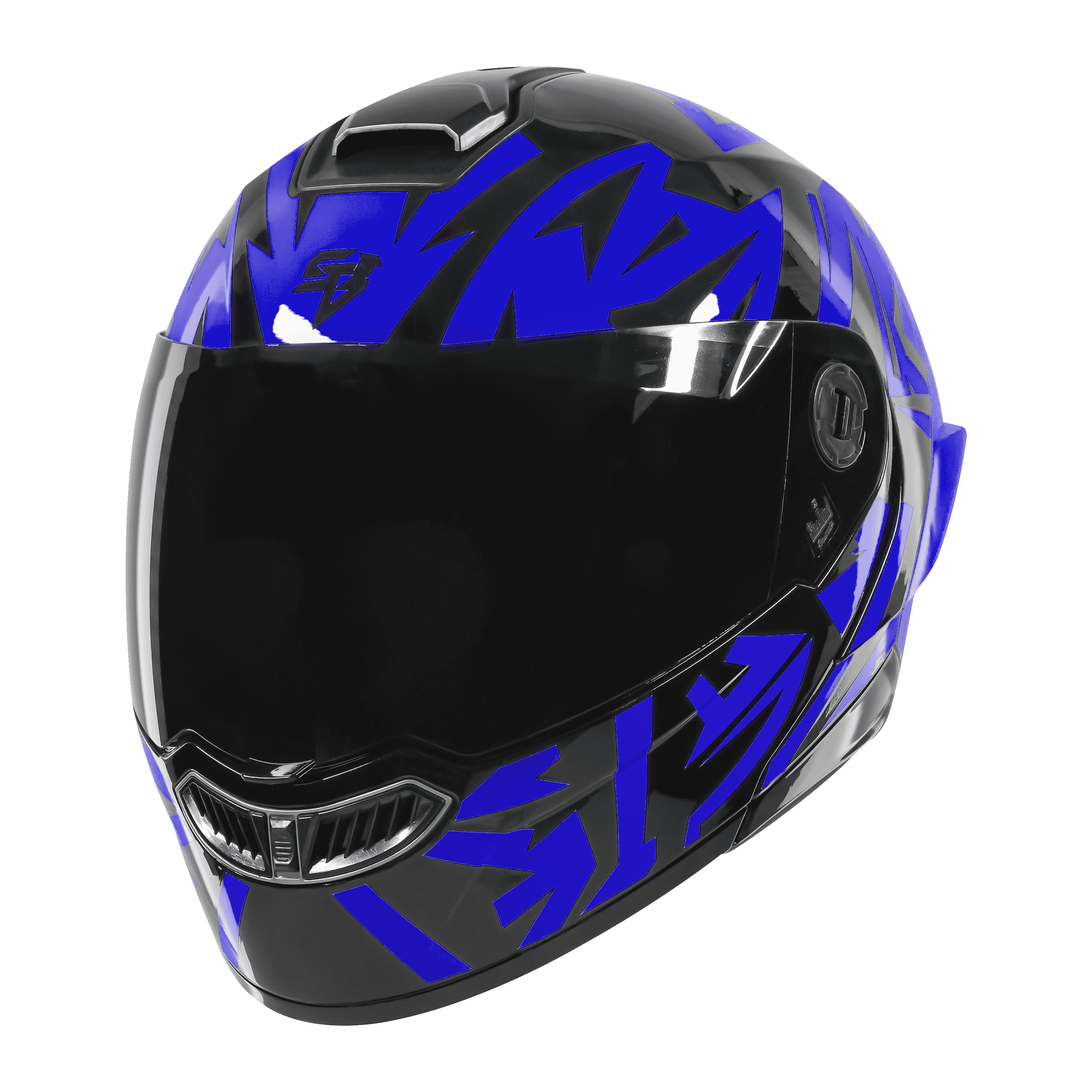 SBA-8 ISS WARRIOR GLOSSY BLACK WITH BLUE