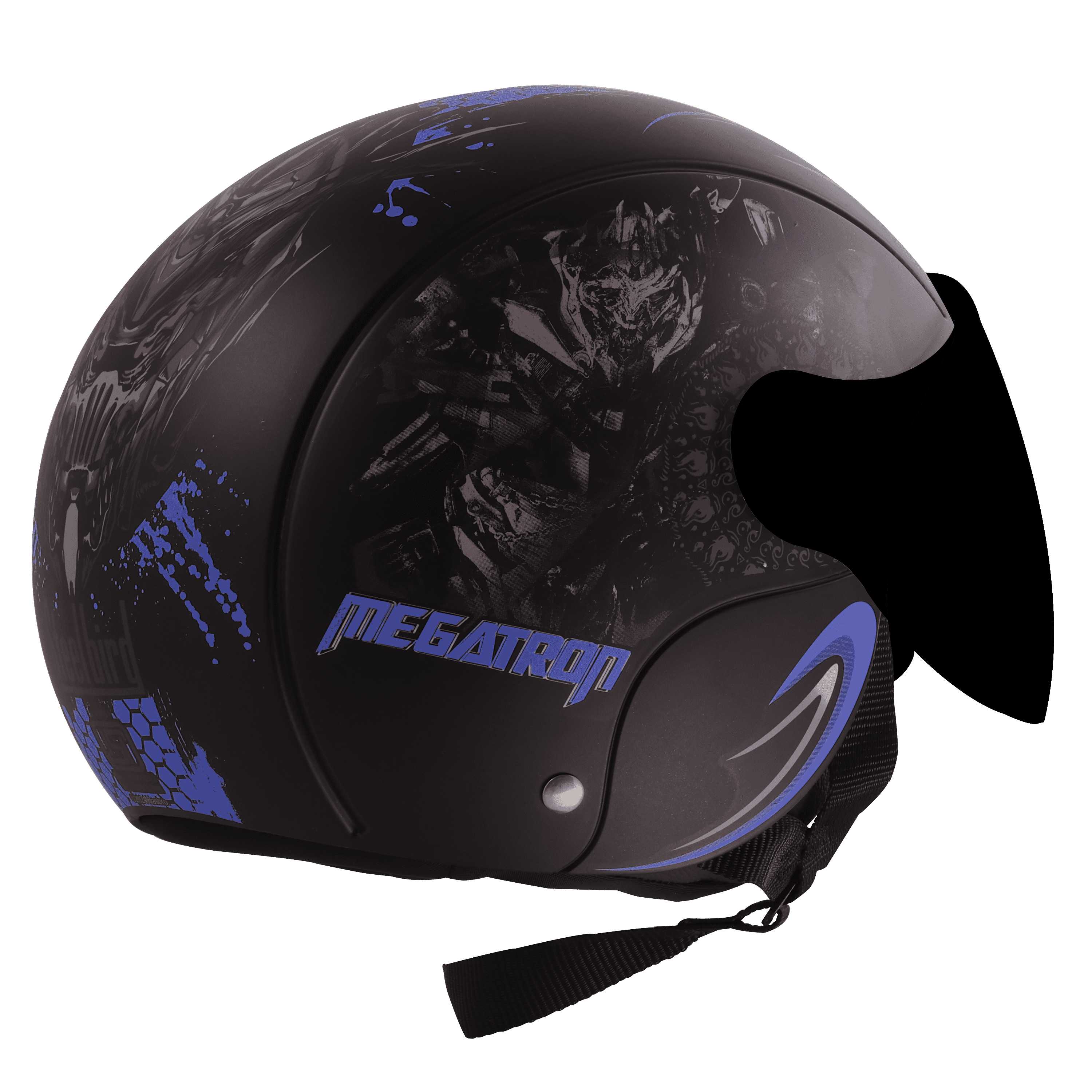 SBH-16 MEGATRON GLOSSY BLACK WITH DARK BLUE