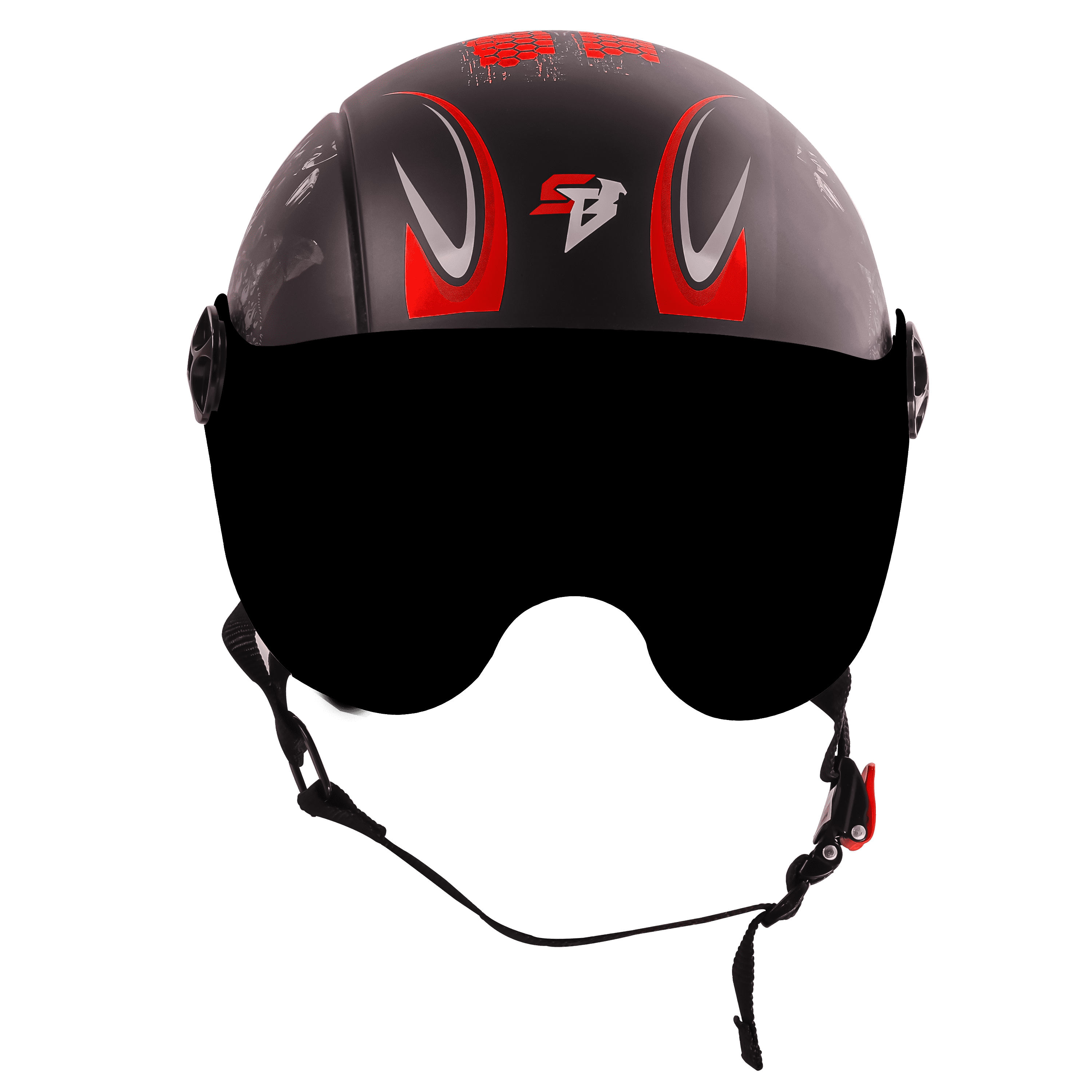 SBH-16 MEGATRON GLOSSY BLACK WITH RED