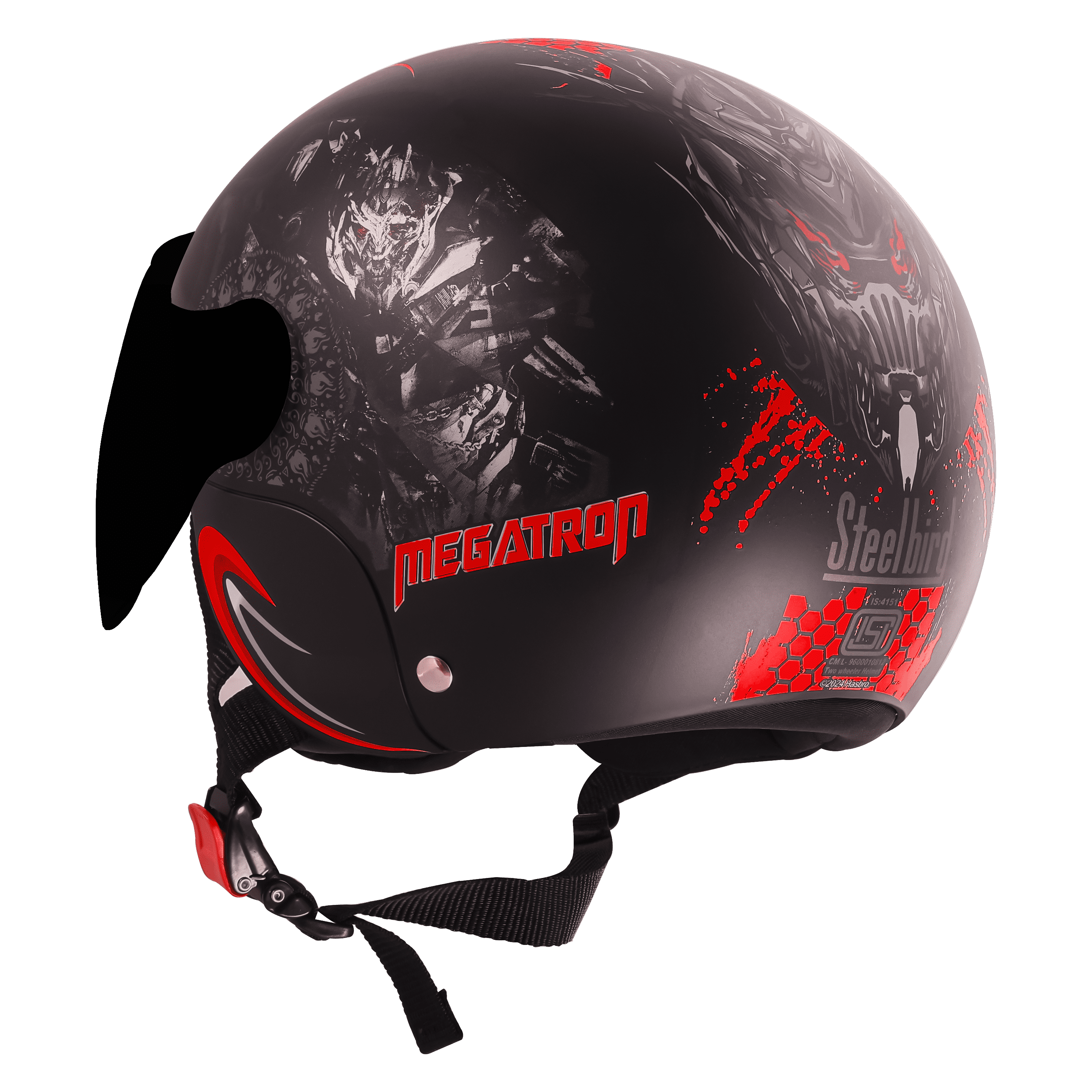 SBH-16 MEGATRON GLOSSY BLACK WITH RED