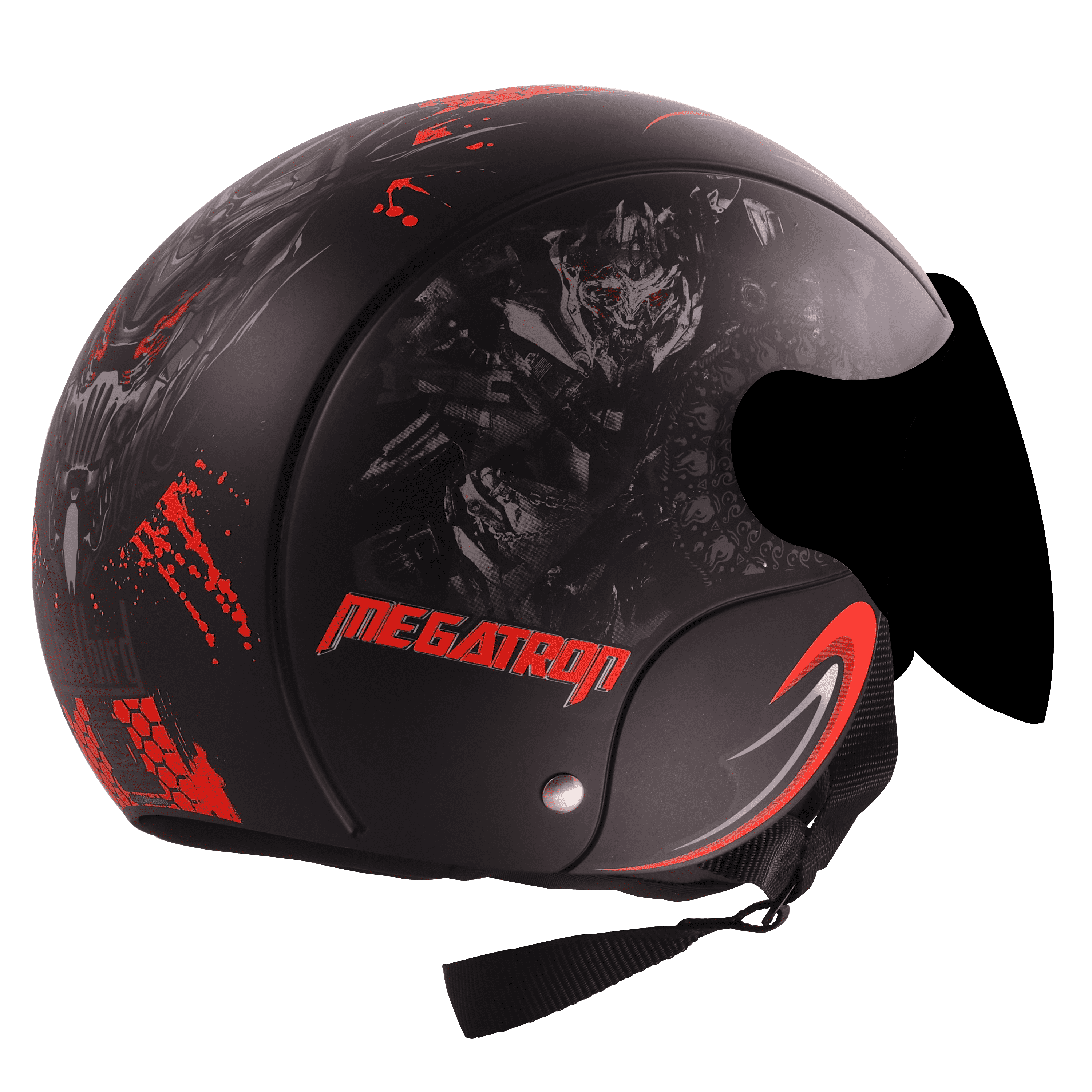 SBH-16 MEGATRON GLOSSY BLACK WITH RED