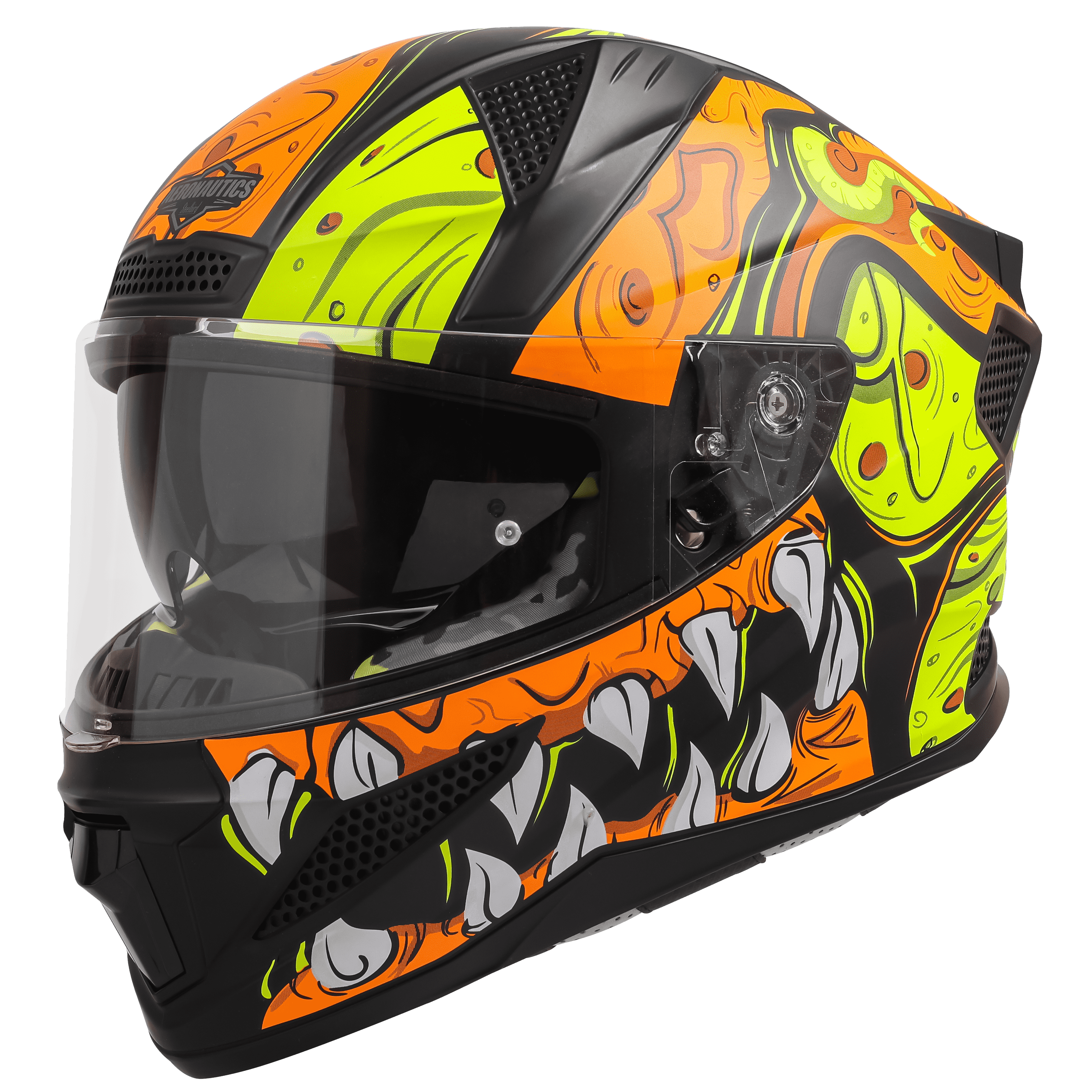 SBH-25 ISS GHOST GLOSSY BLACK WITH ORANGE