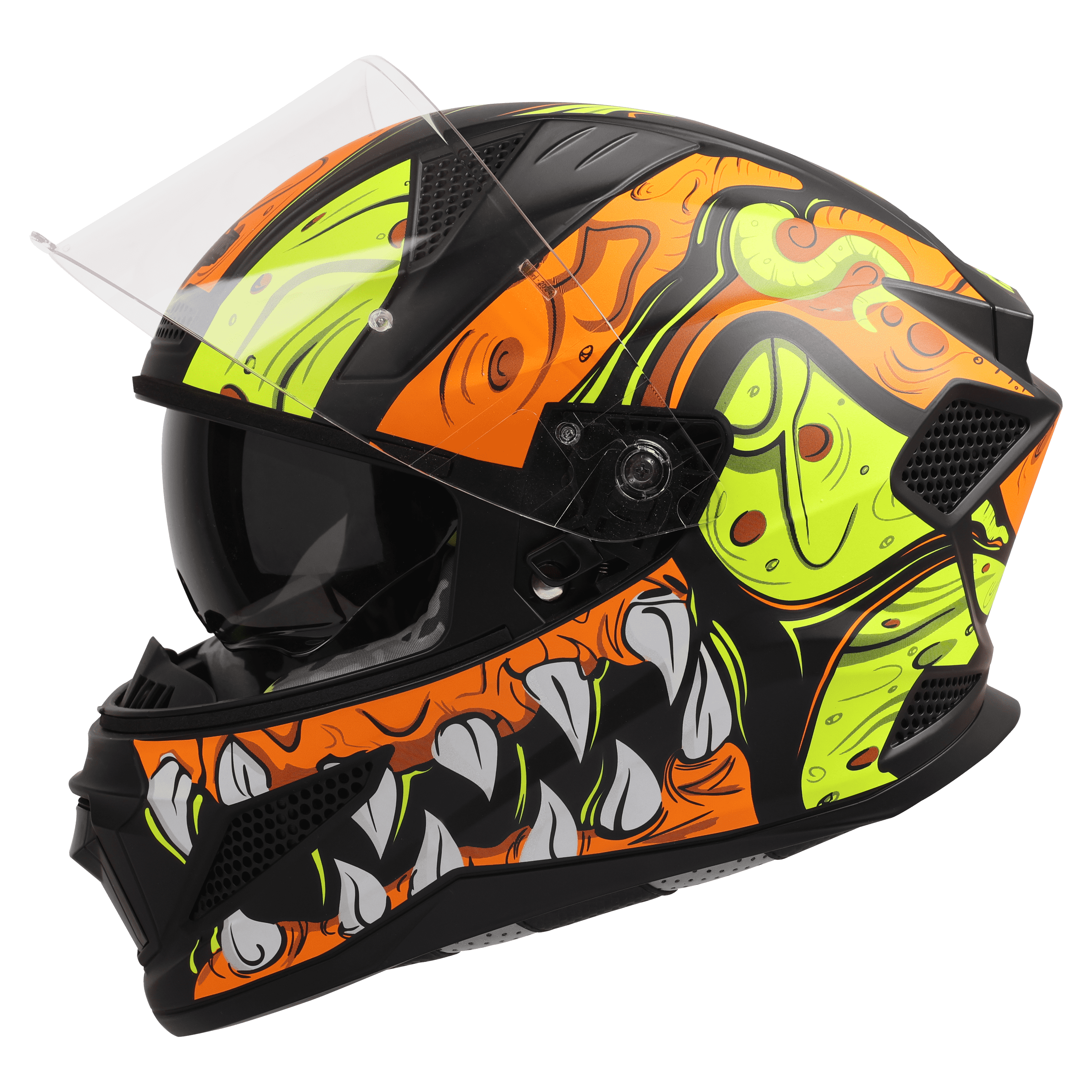 SBH-25 ISS GHOST GLOSSY BLACK WITH ORANGE