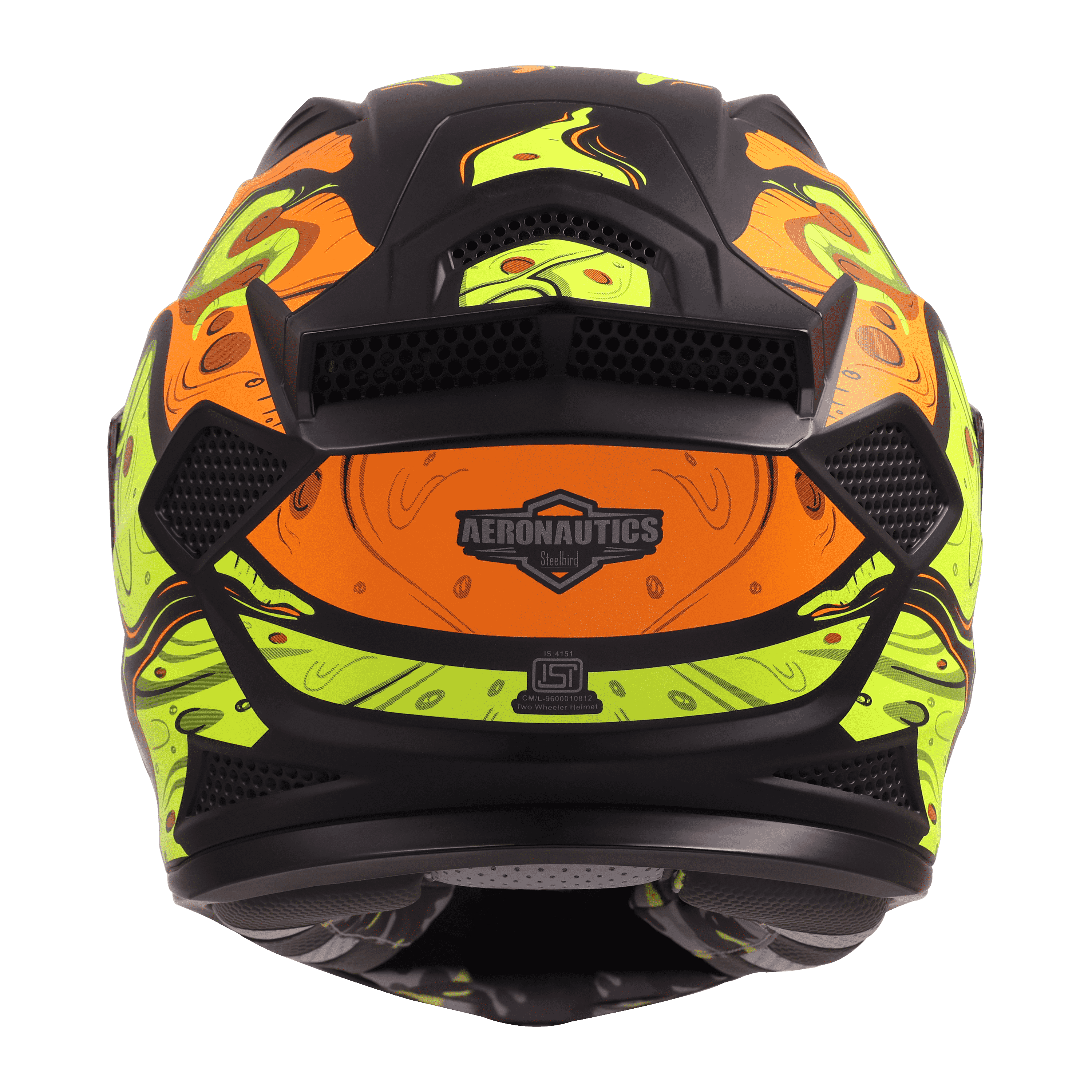 SBH-25 ISS GHOST GLOSSY BLACK WITH ORANGE