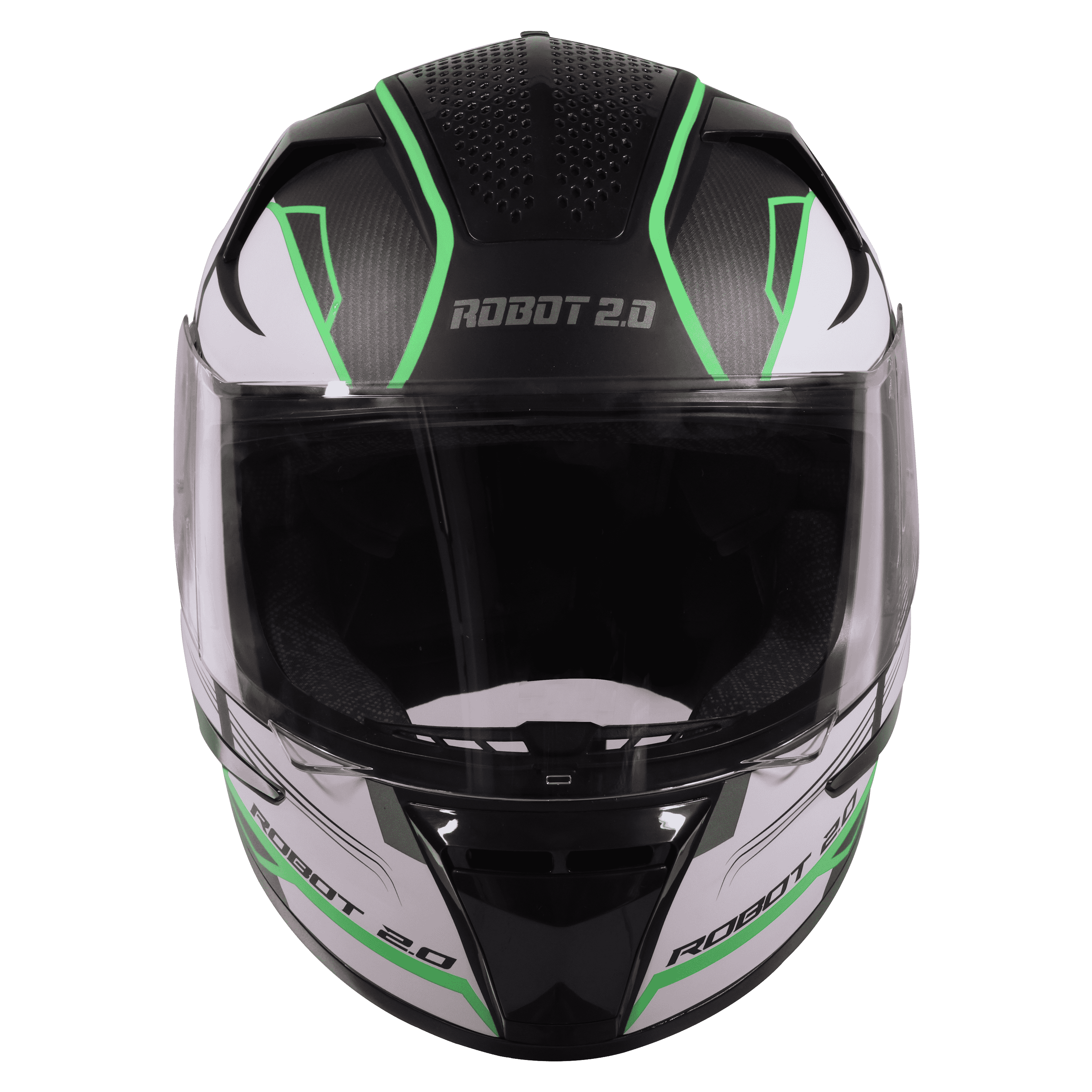 SBH-35 DOT ROBOT 2.0 ADVENTURE GLOSSY BLACK WITH GREEN