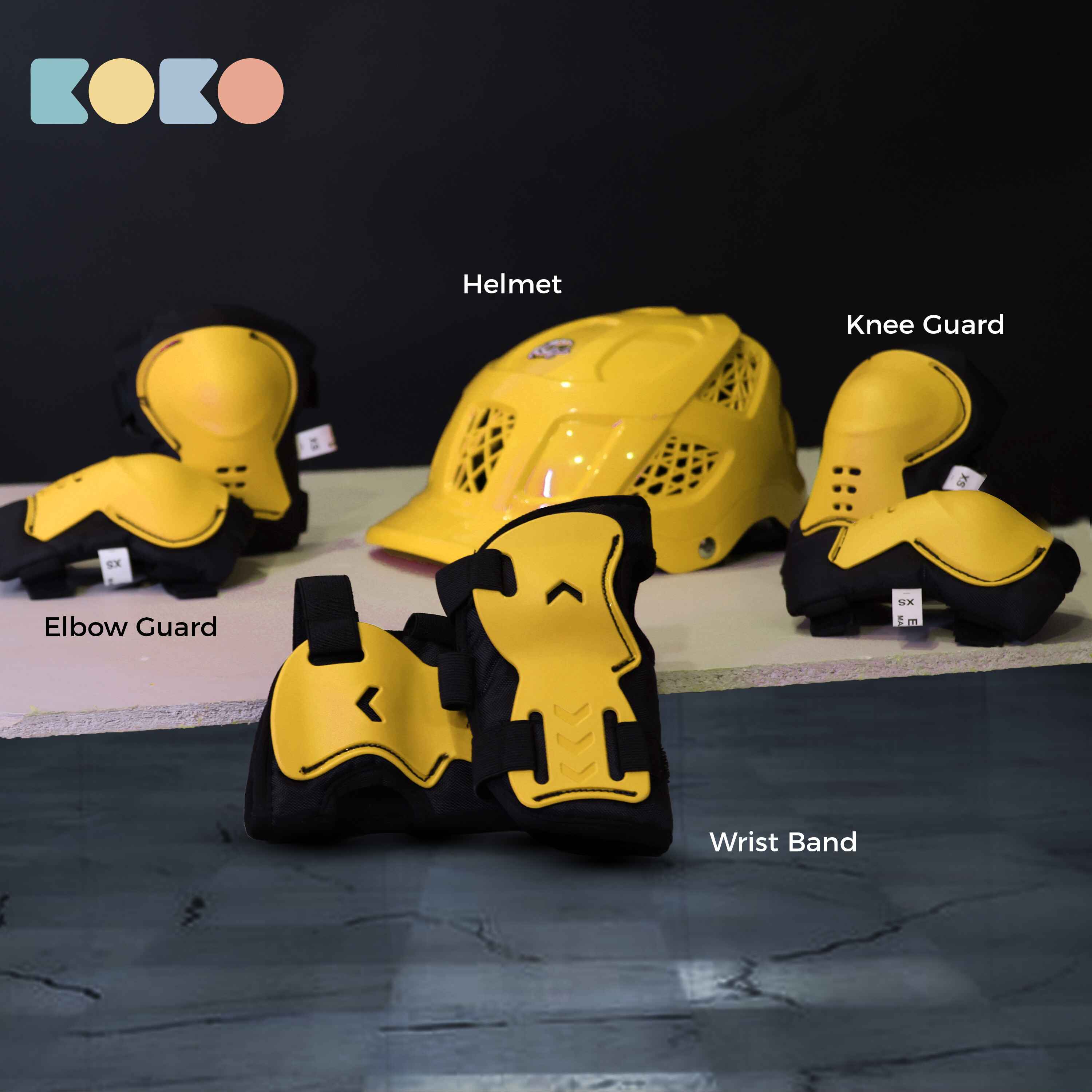 Koko Dragon Skating / Cycling Helmet For Kids- Yellow