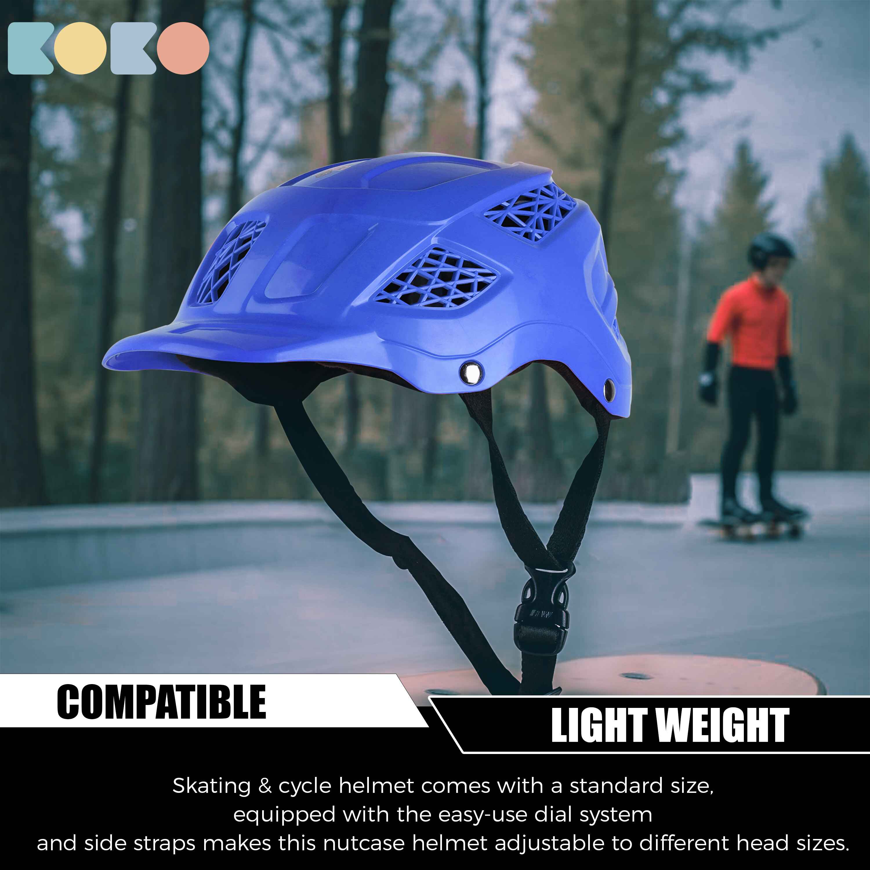 Koko Dragon Skating / Cycling Helmet For Kids- Dark Blue