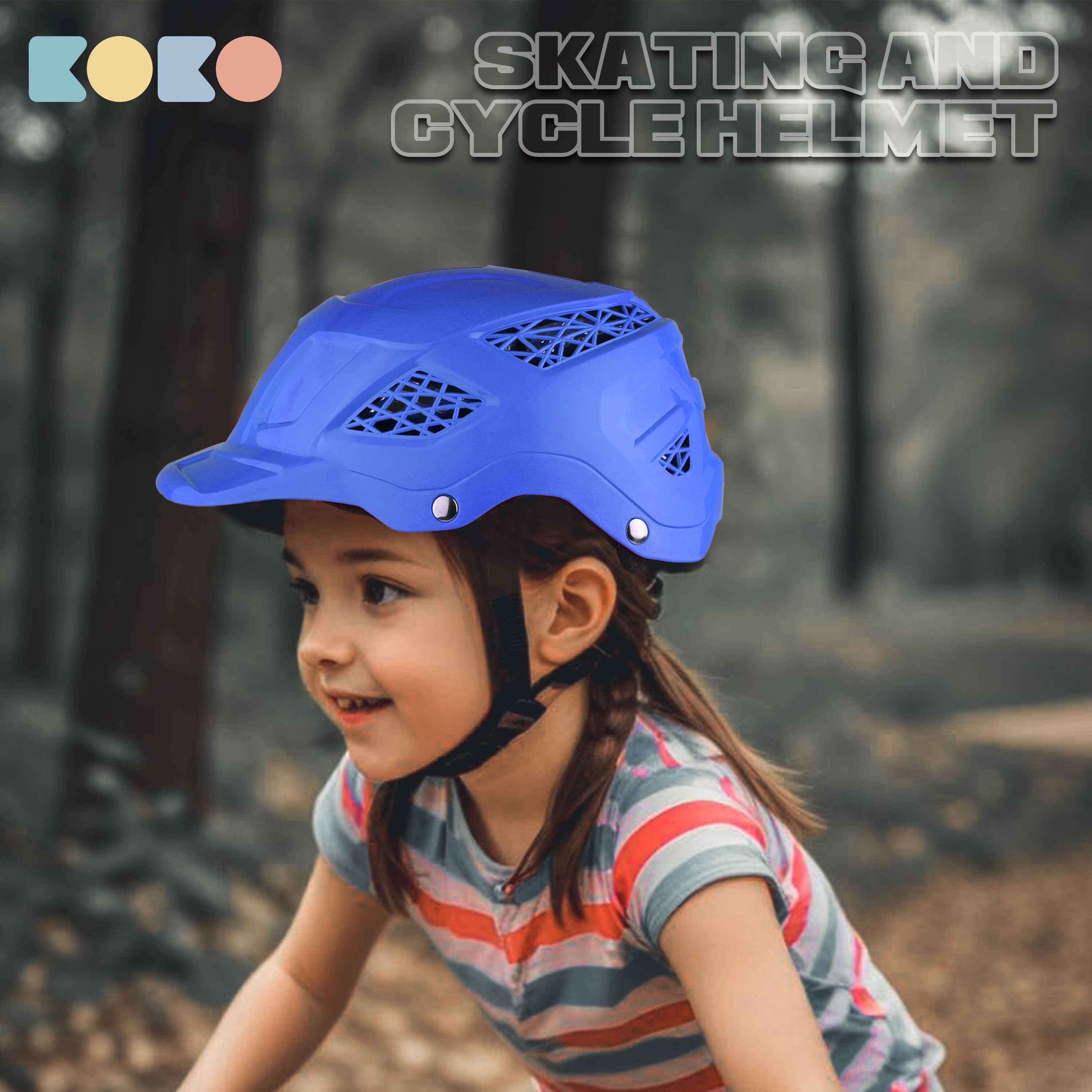 Koko Dragon Skating / Cycling Helmet For Kids- Dark Blue