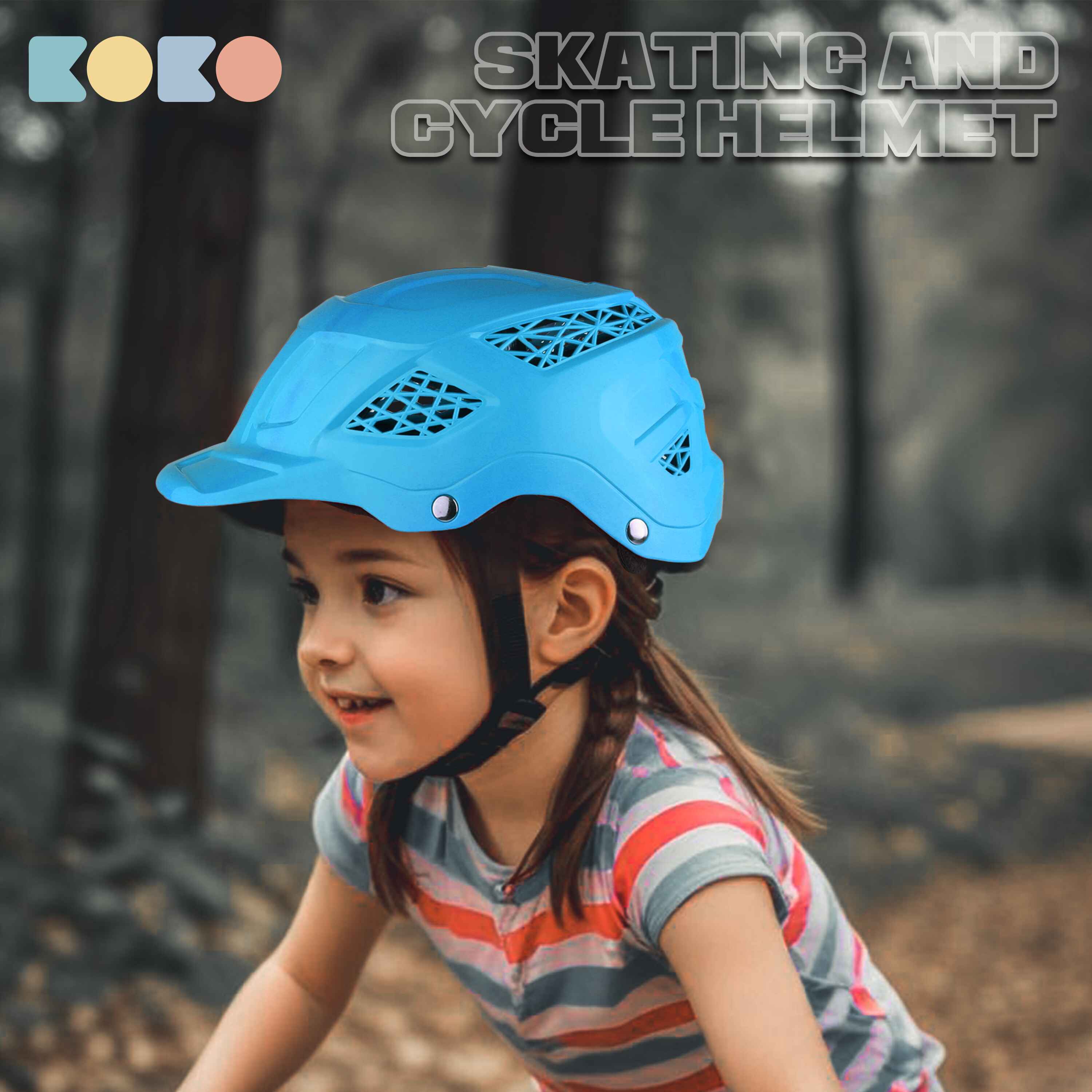 Koko Dragon Skating / Cycling Helmet For Kids- Light Blue