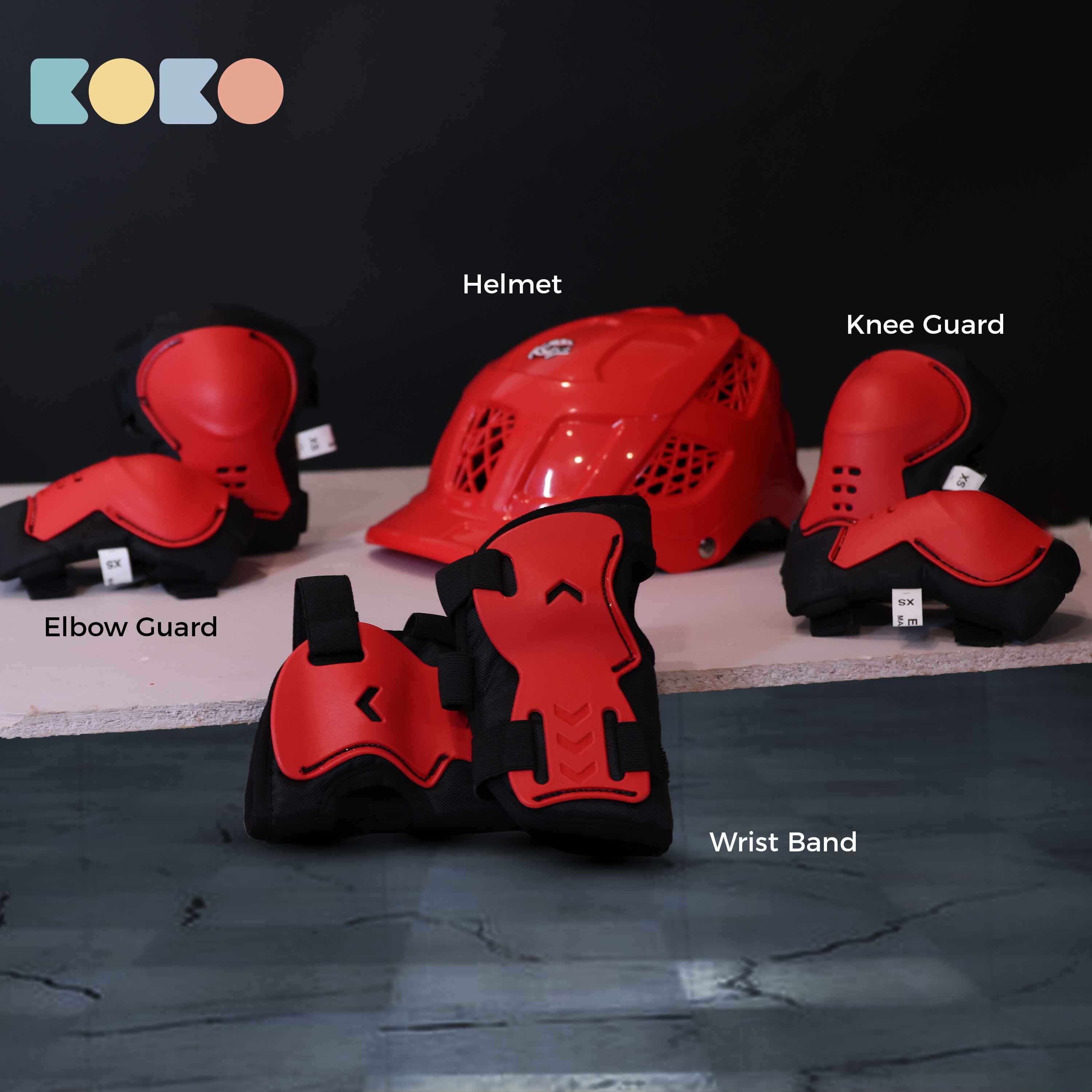 Koko Dragon Skating / Cycling Helmet For Kids- Red