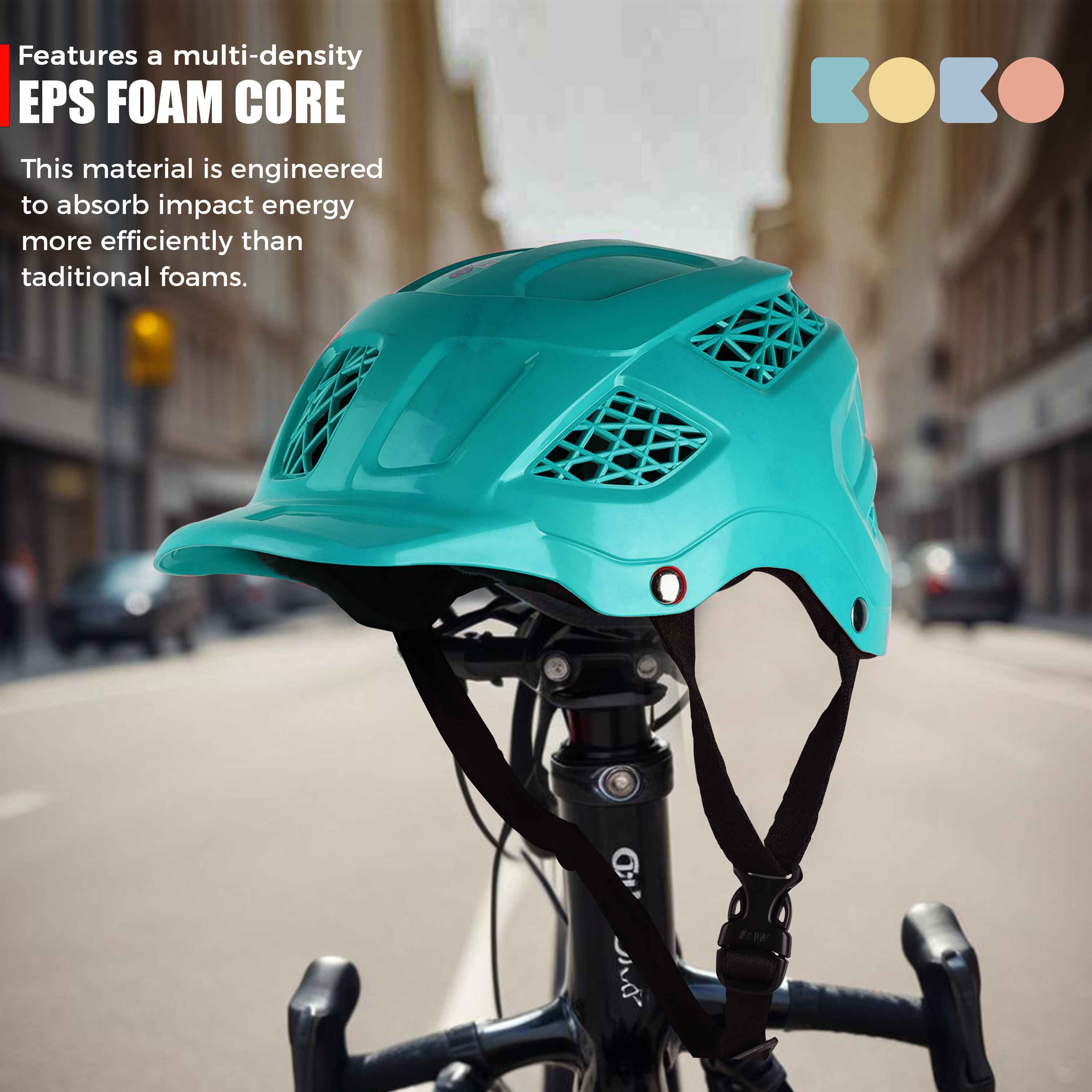 Koko Dragon Skating / Cycling Helmet For Kids- Sea Green