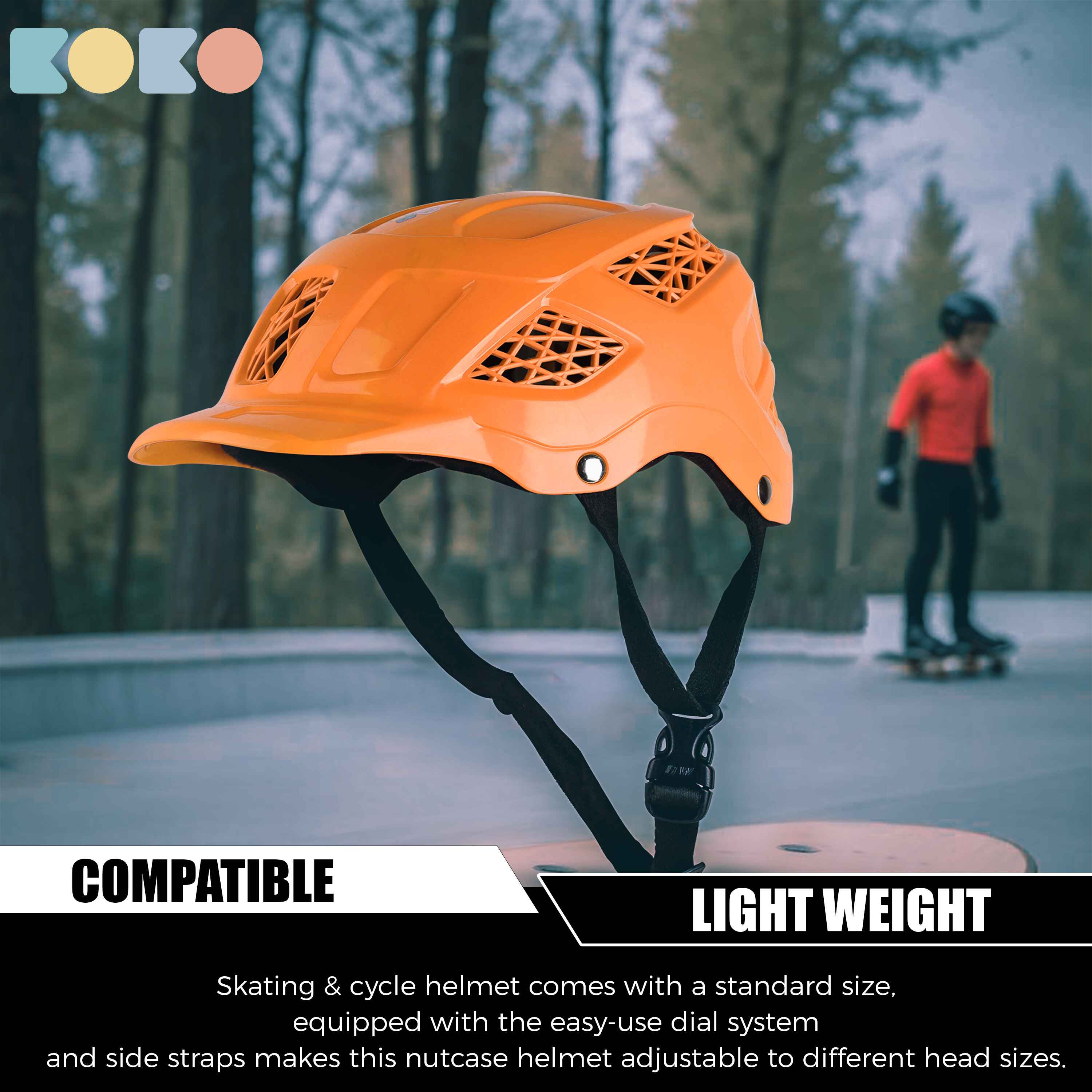 Koko Dragon Skating / Cycling Helmet For Kids- Orange