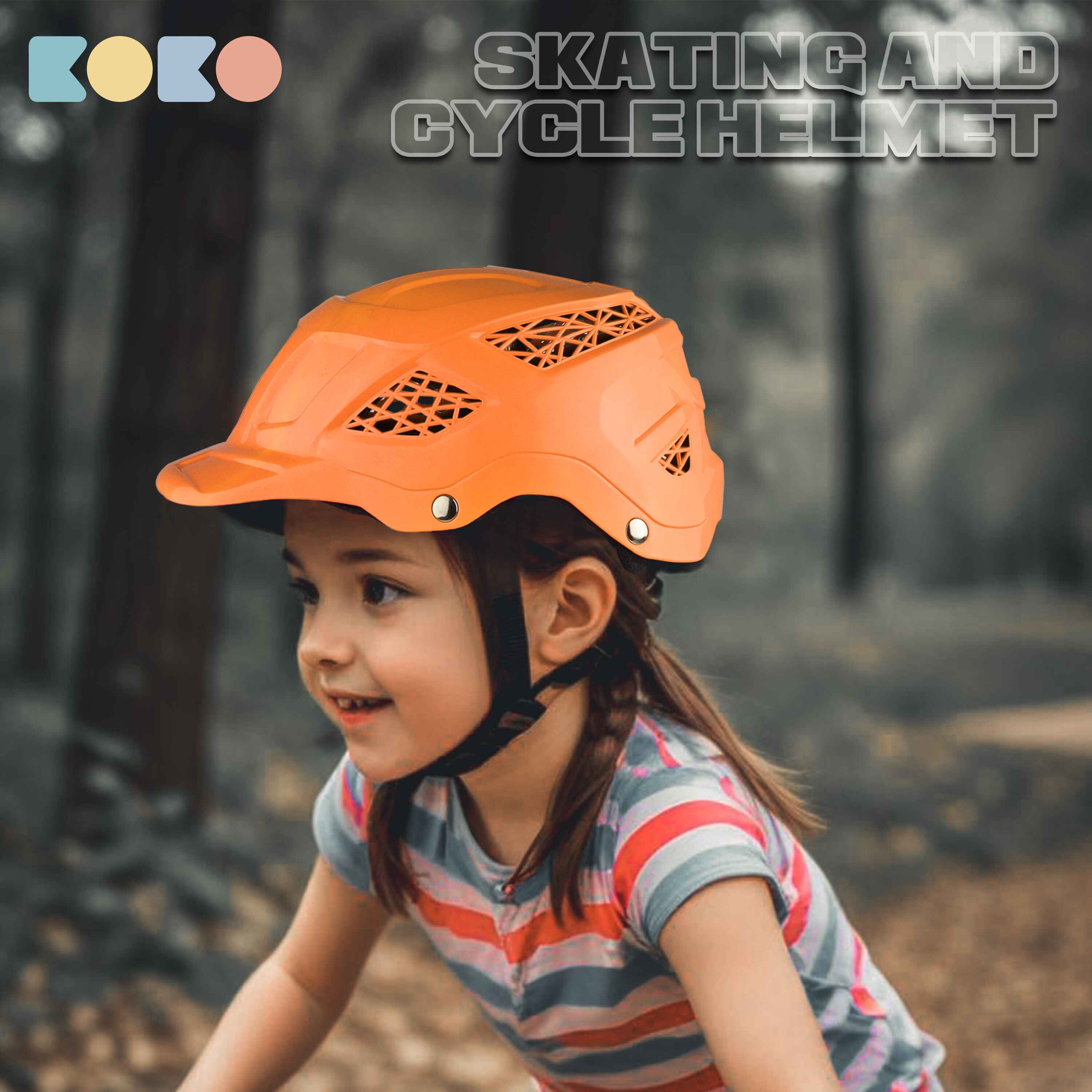 Koko Dragon Skating / Cycling Helmet For Kids- Orange