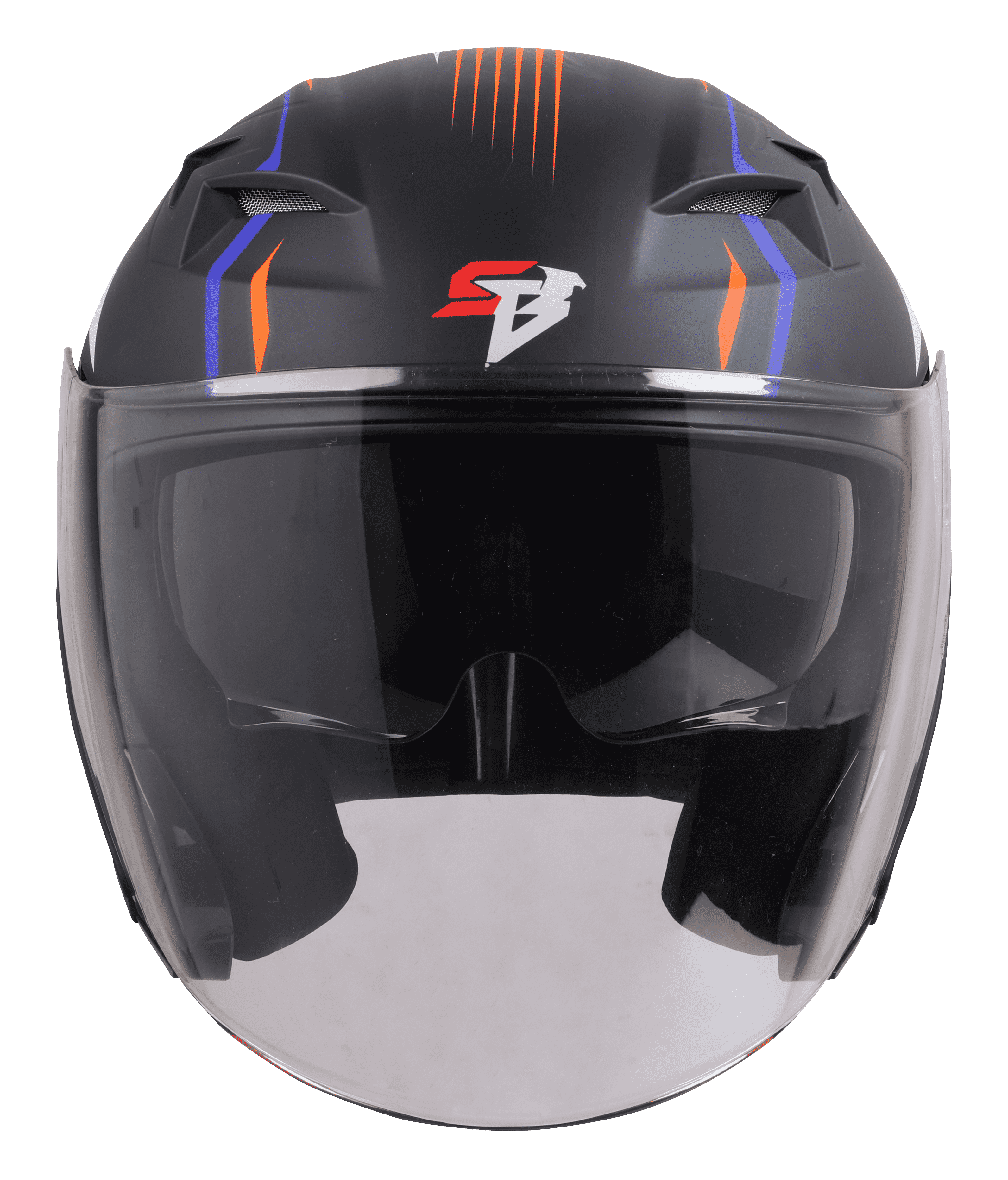 SBA-16 ISS CAWL GLOSSY BLACK WITH BLUE ORANGE 