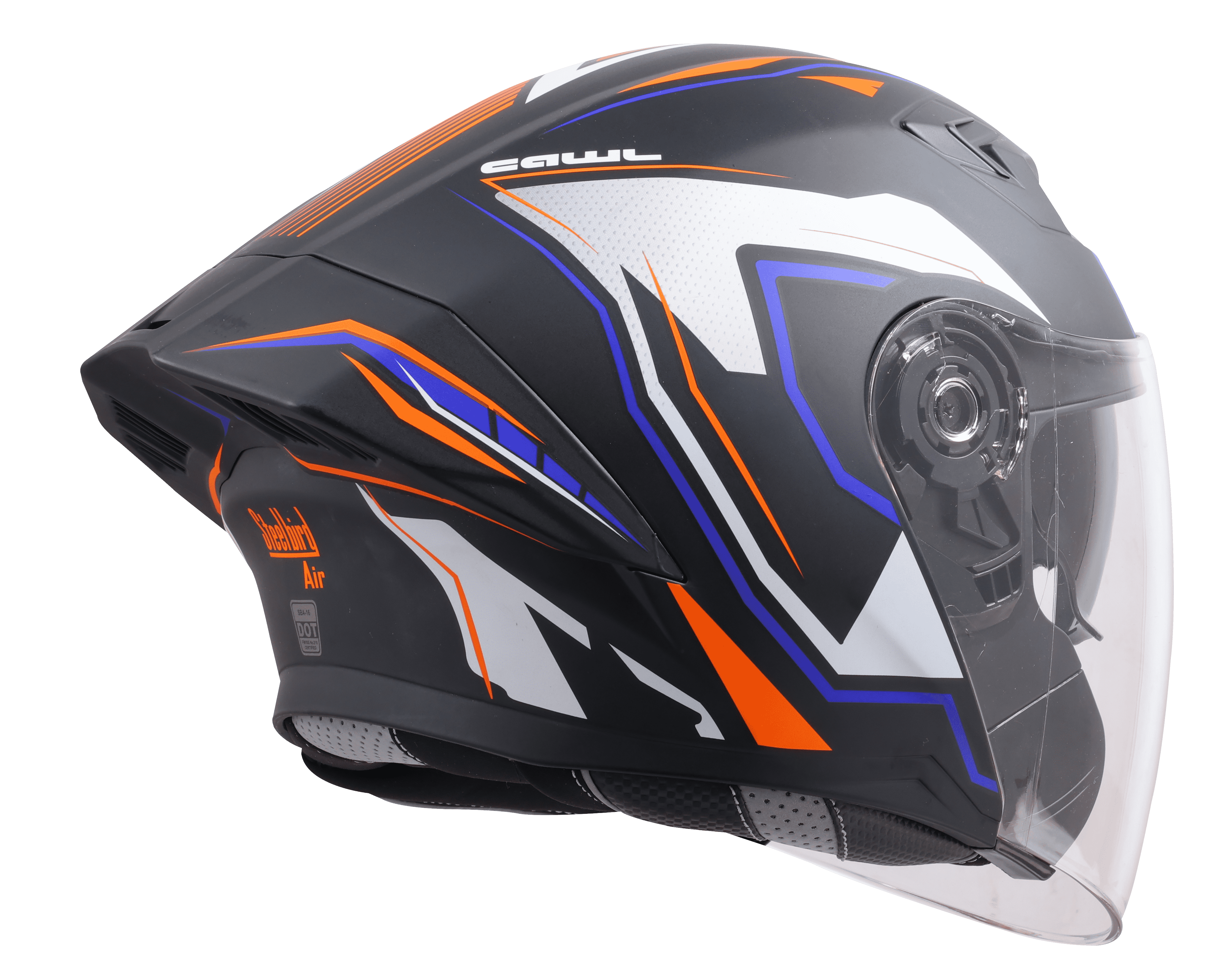 SBA-16 ISS CAWL GLOSSY BLACK WITH BLUE ORANGE 