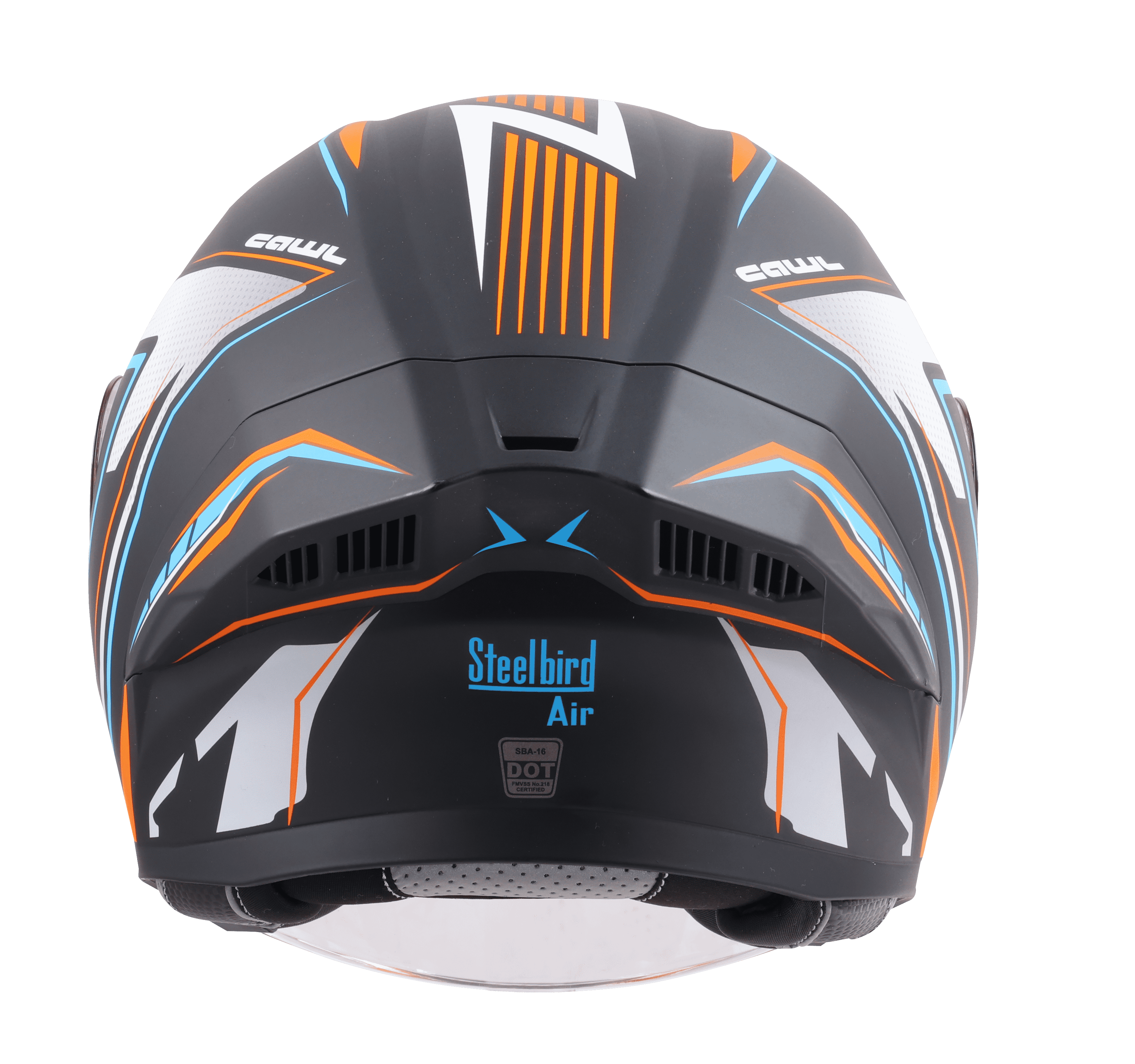 SBA-16 ISS CAWL GLOSSY BLACK WITH JAZZ BLUE ORANGE