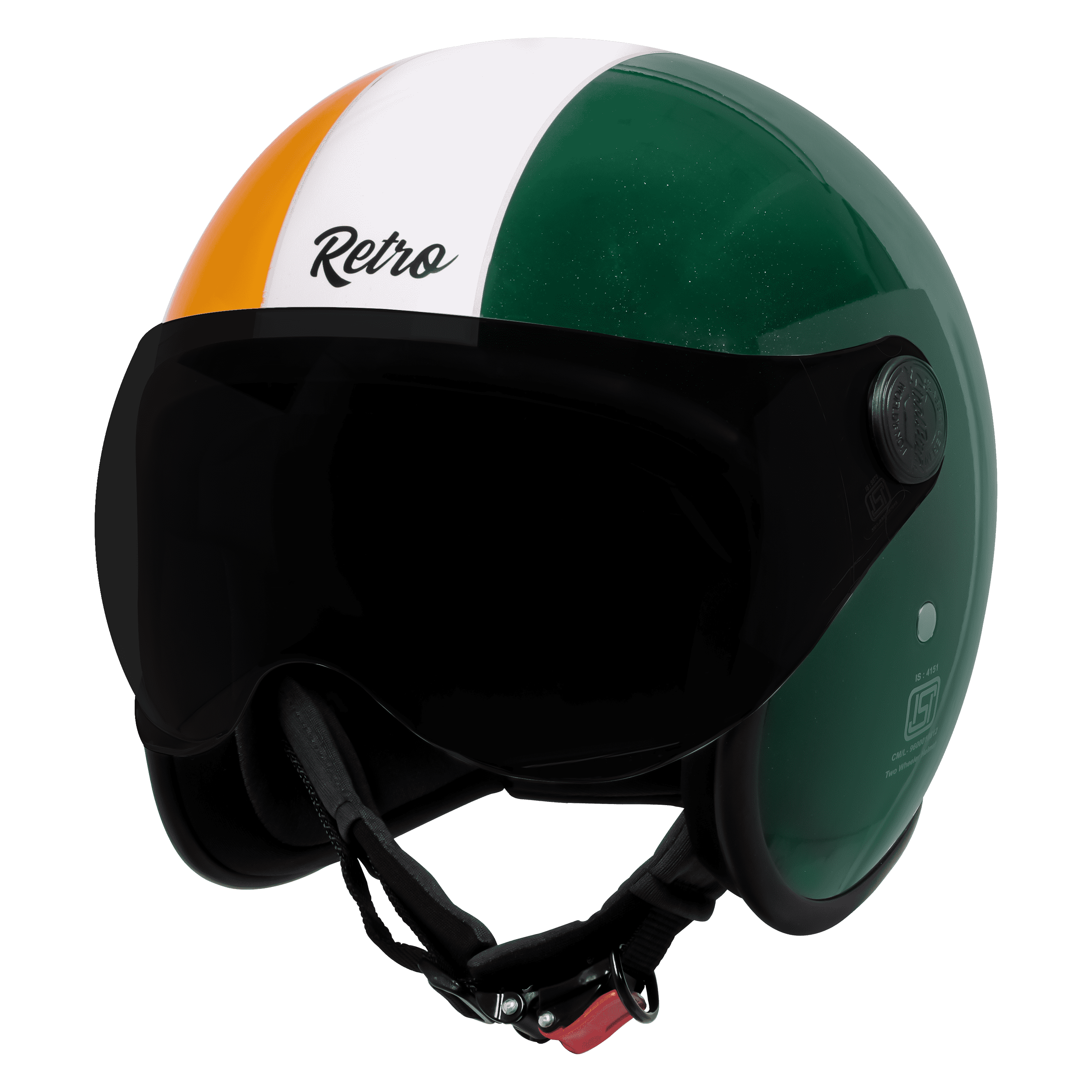 SBH-54 RETRO TRI COLOR GLOSSY SMALL VISOR