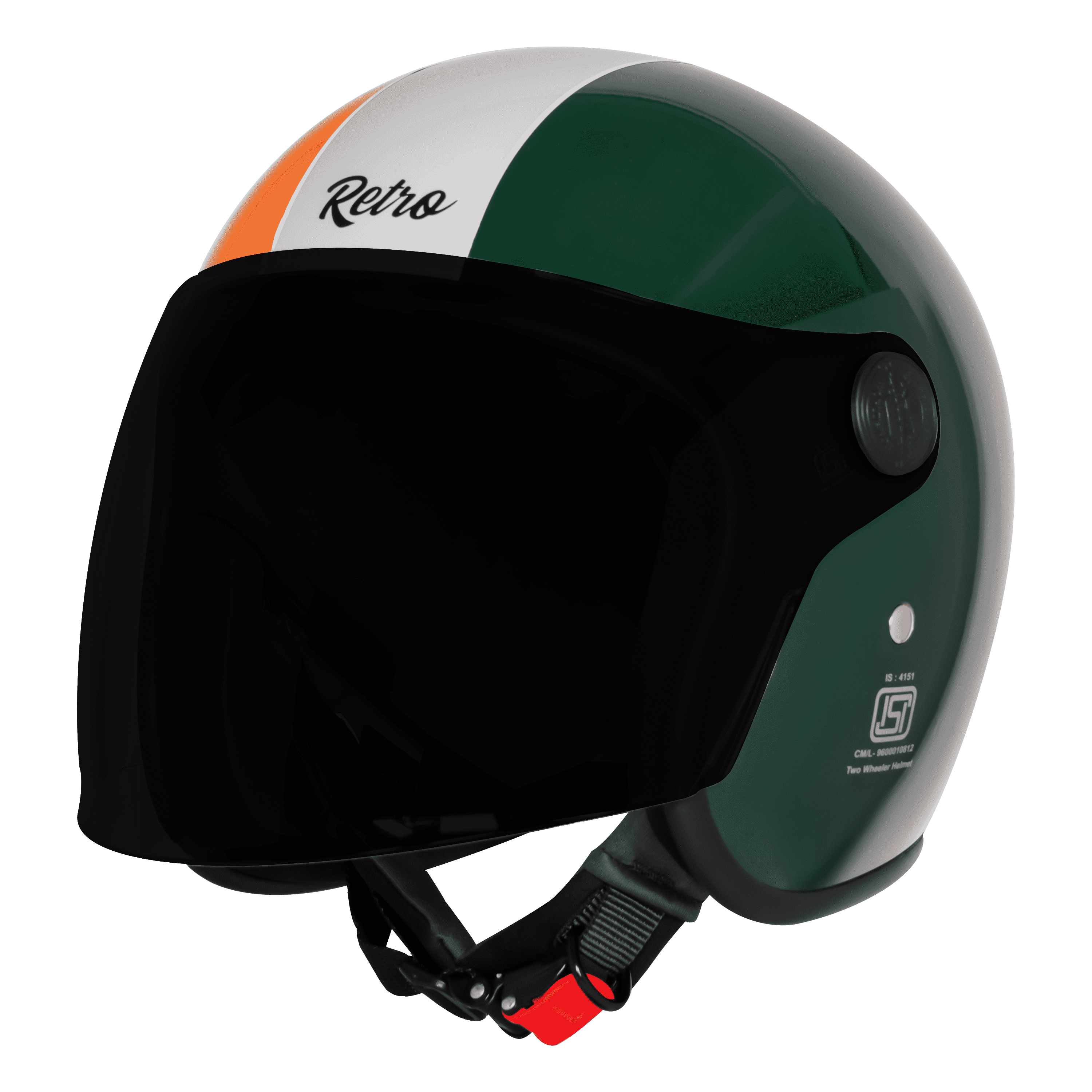 SBH-56 RETRO TRI COLOR GLOSSY BIG VISOR