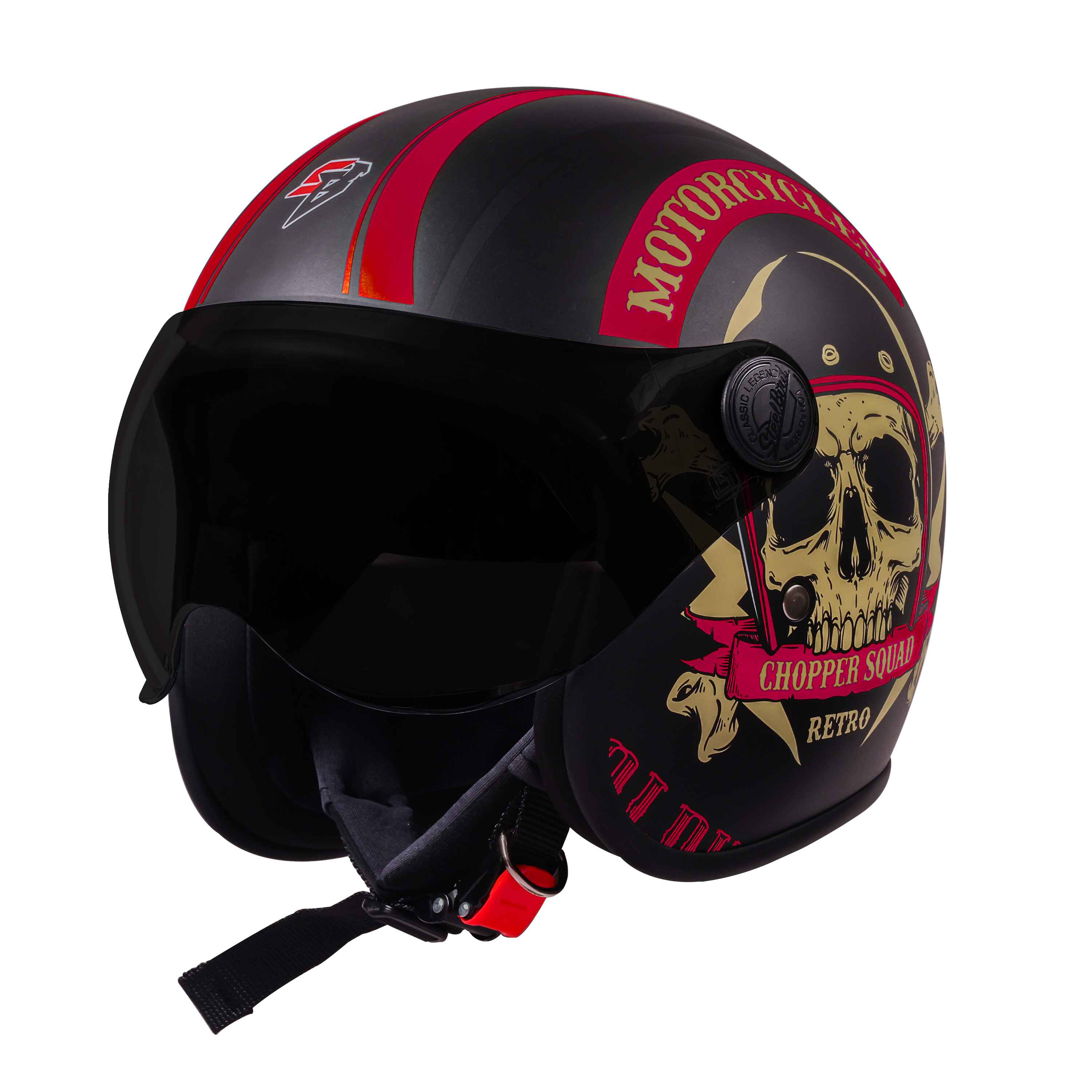 SBH-54 CHOPPER SQUAD GLOSSY BLACK WITH RED 